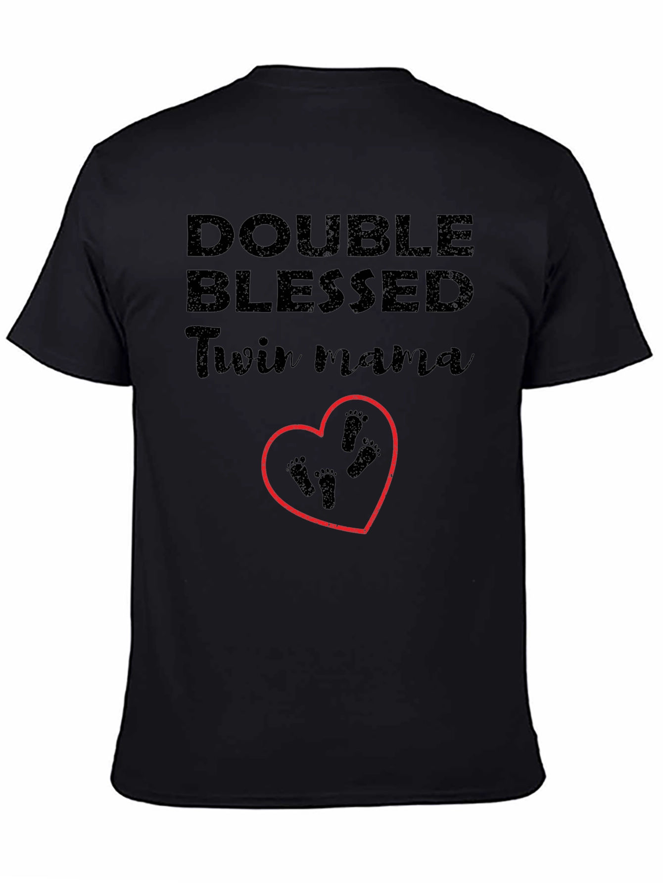 Double Blessed Twin Mama Graphic Tee