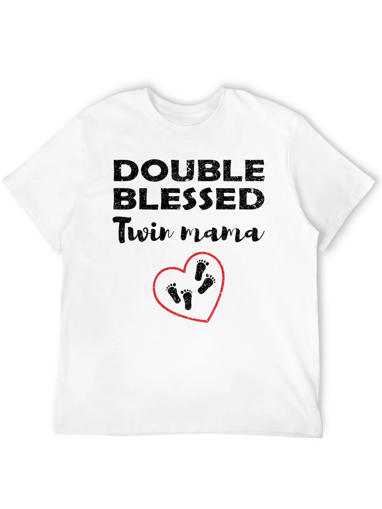 Double Blessed Twin Mama Graphic Tee