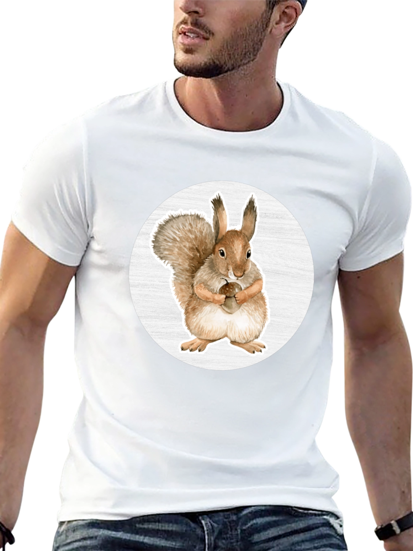 Squirrel Graphic Tee - Cute Animal Design