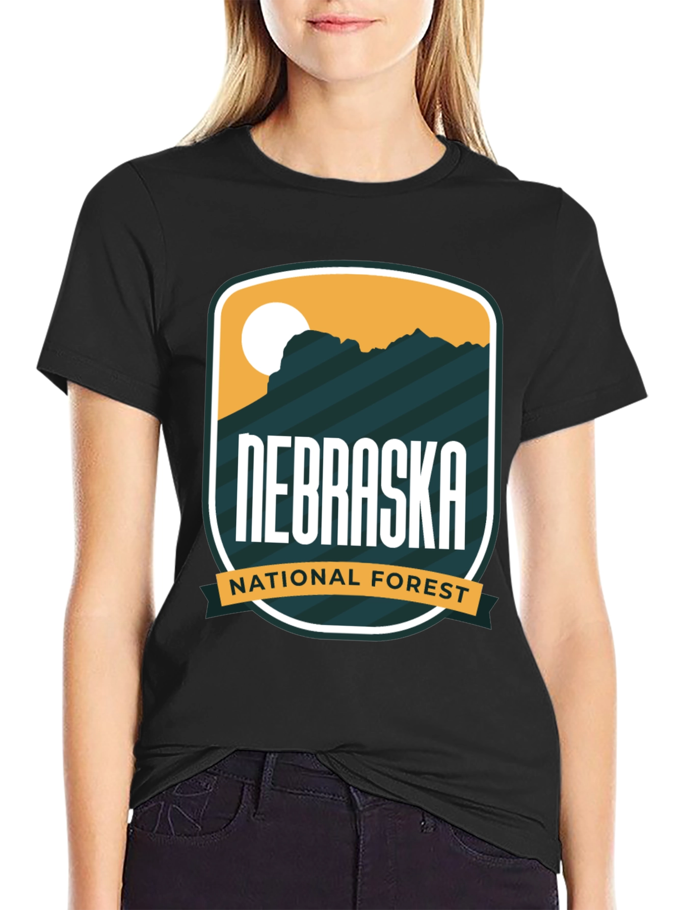 Nebraska National Forest Black T-Shirt