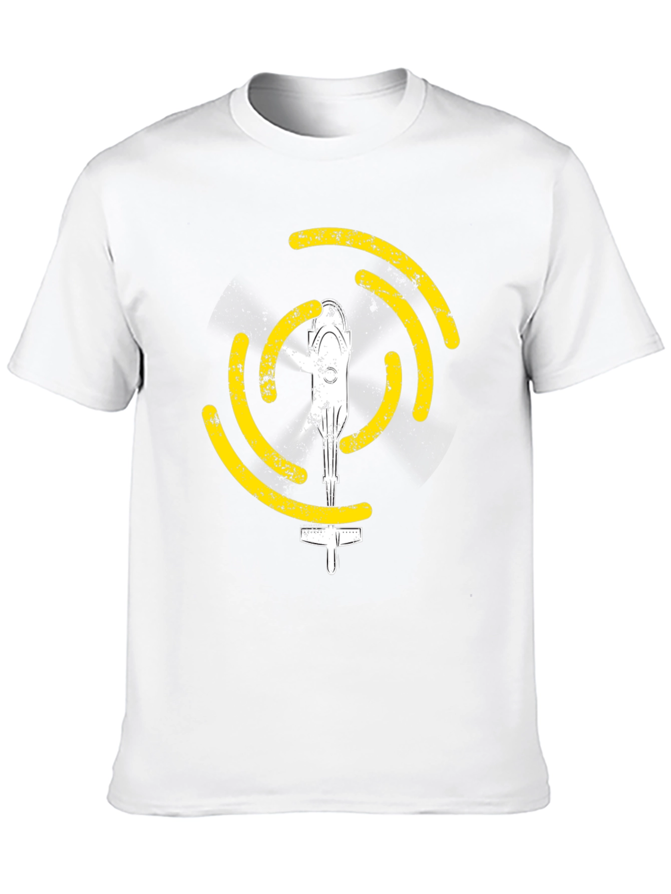 Helicopter Graphic Tee - Black Cotton T-Shirt