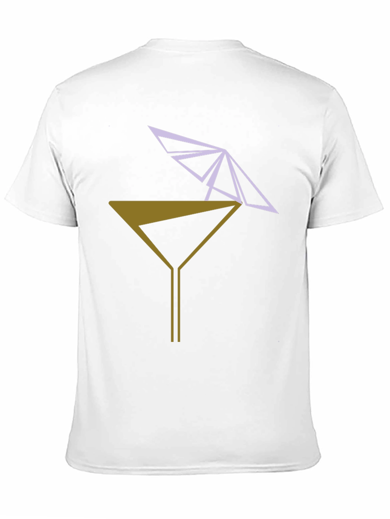 Geometric Martini T-Shirt - Modern Cocktail Tee