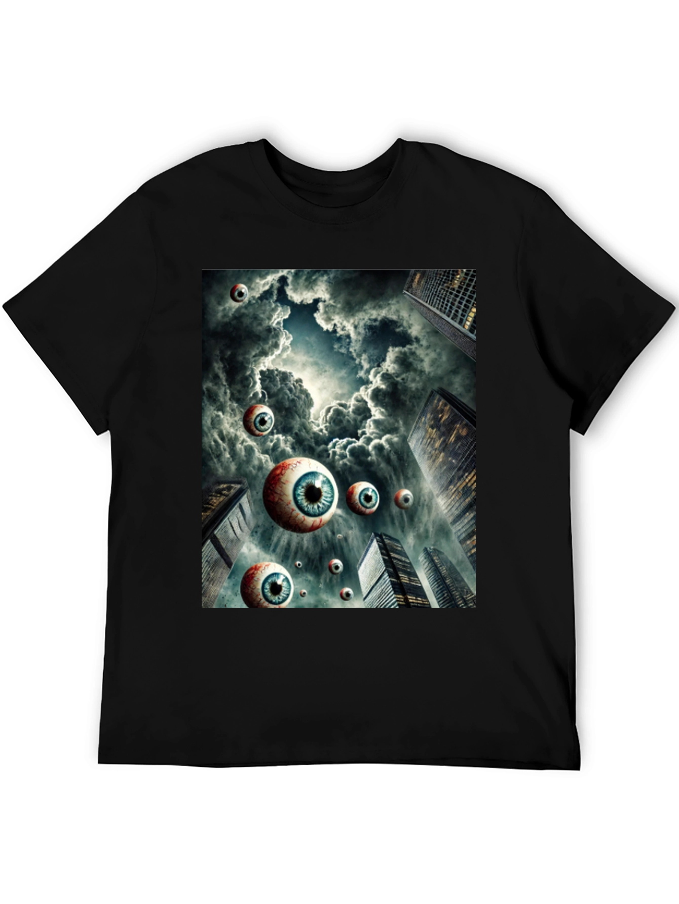 Surreal Eyes in the Sky Graphic Tee