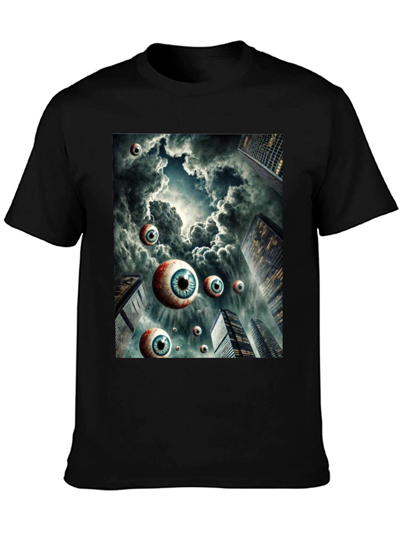 Surreal Eyes in the Sky Graphic Tee