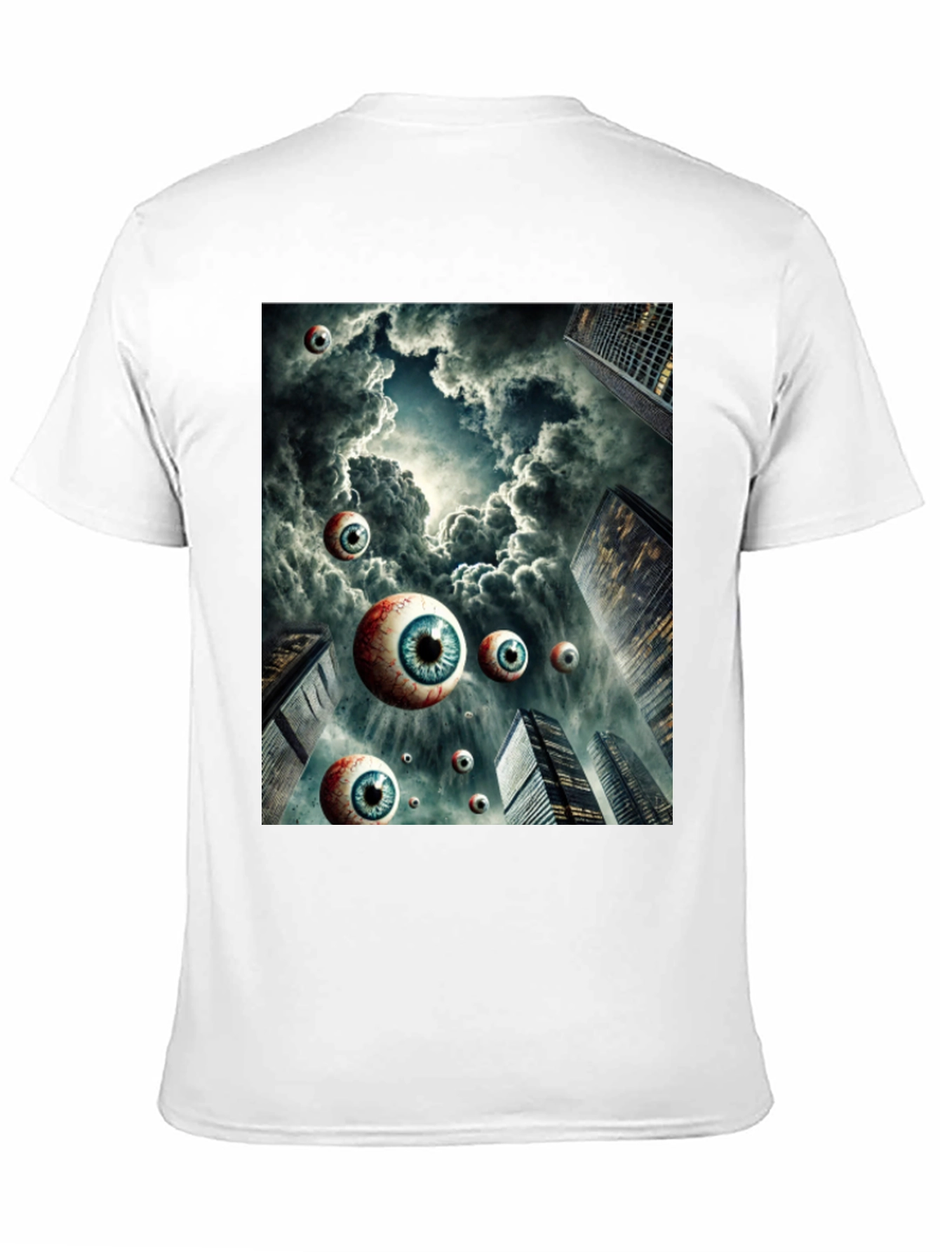 Surreal Eyes in the Sky Graphic Tee