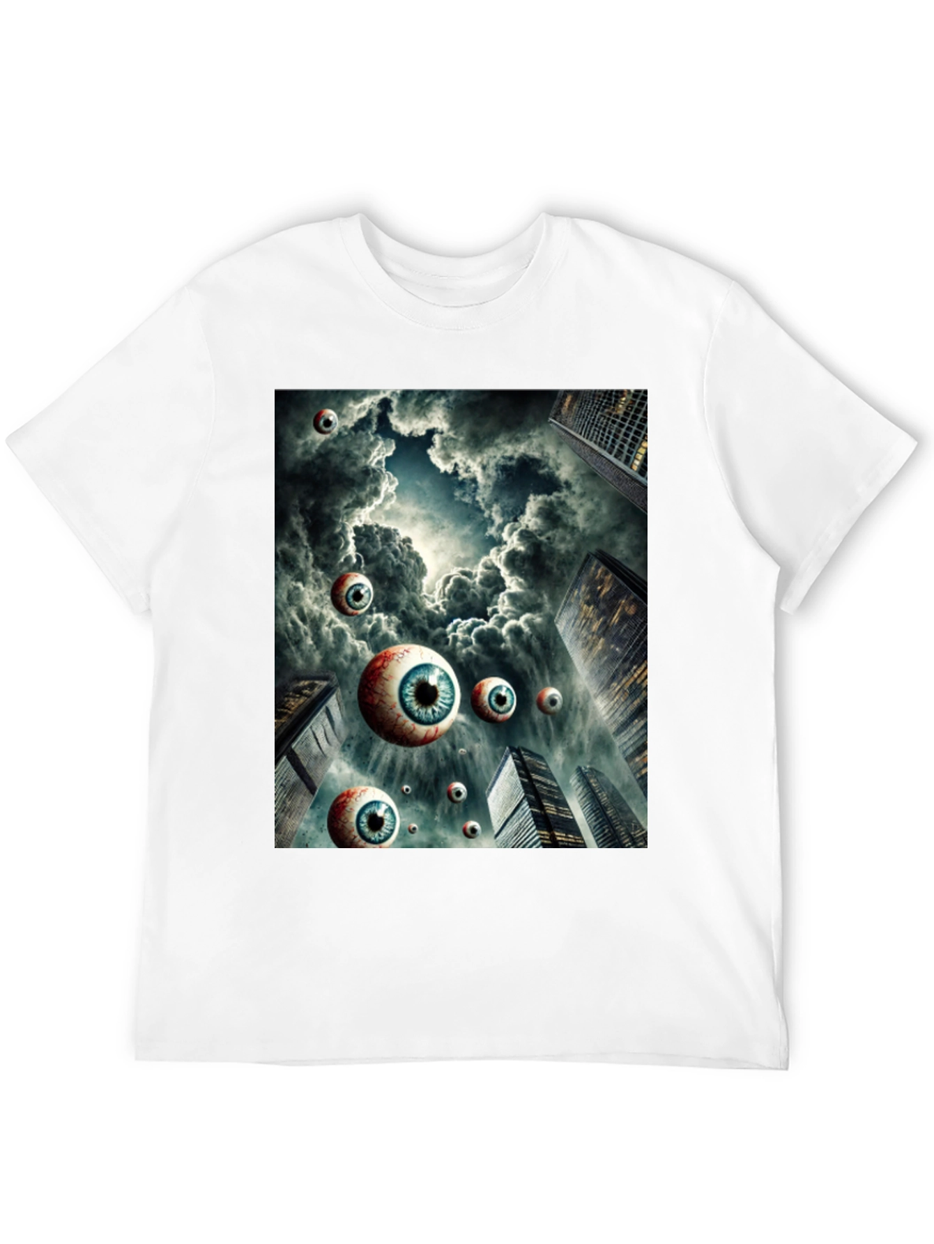 Surreal Eyes in the Sky Graphic Tee