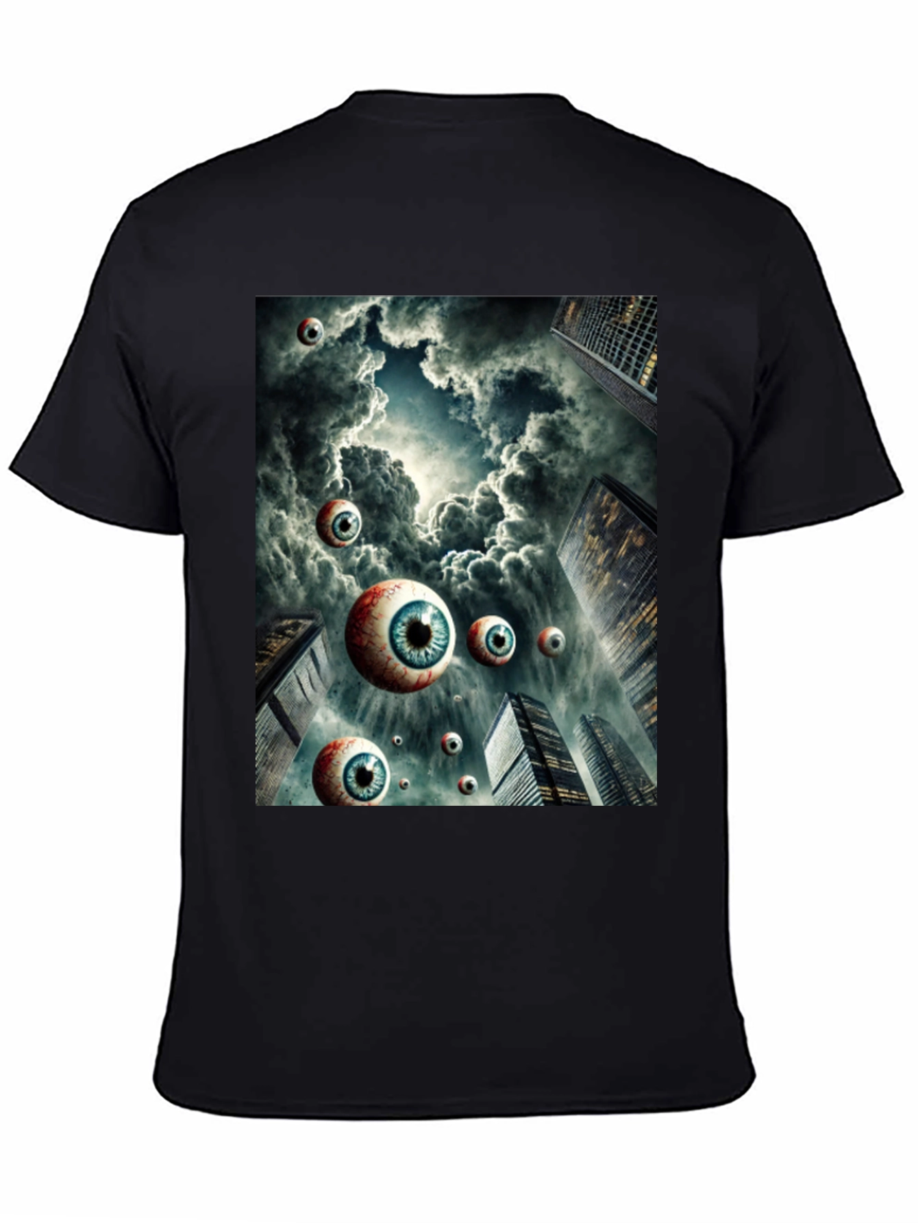 Surreal Eyes in the Sky Graphic Tee