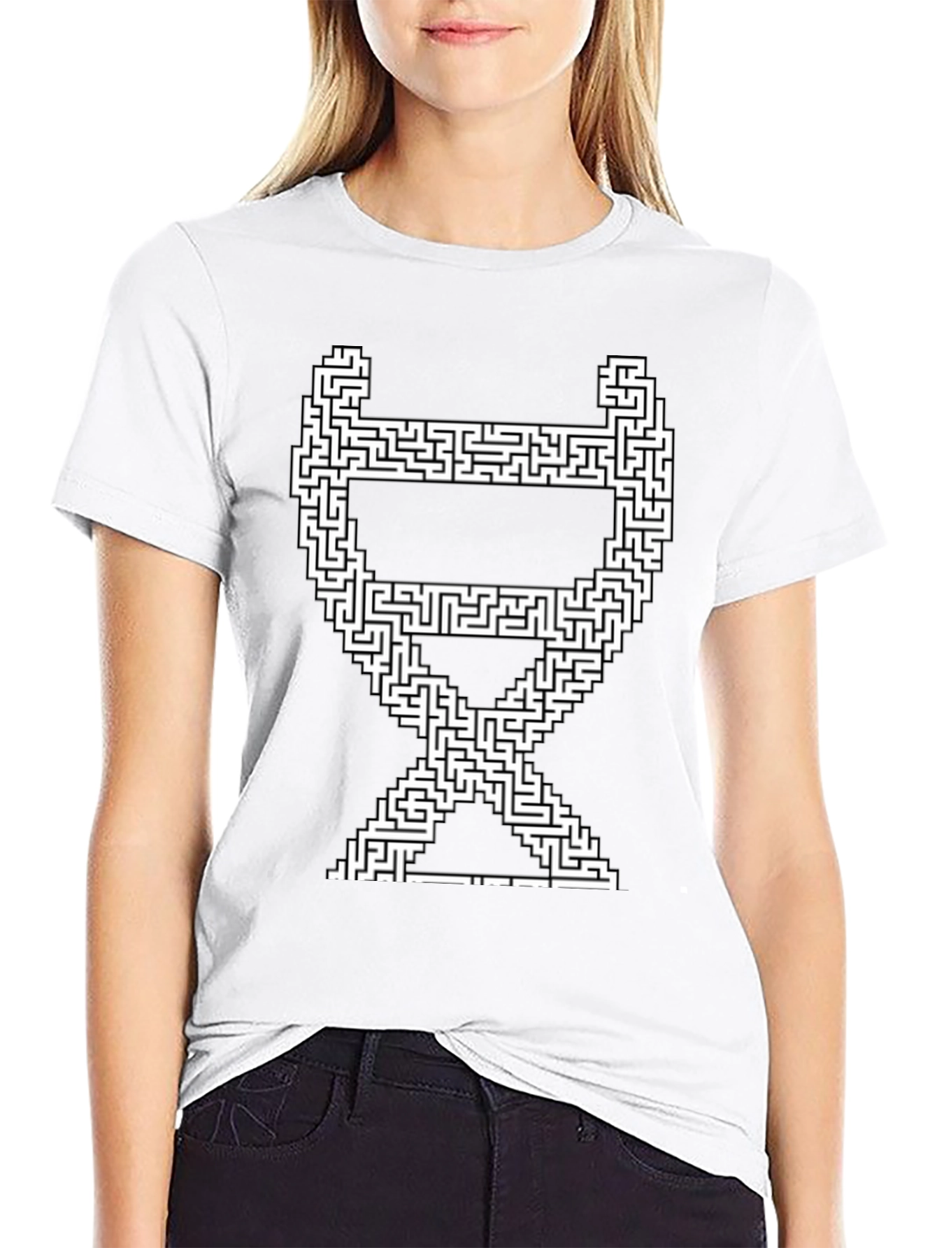 Maze Chair Graphic Tee - Stylish Puzzle T-Shirt