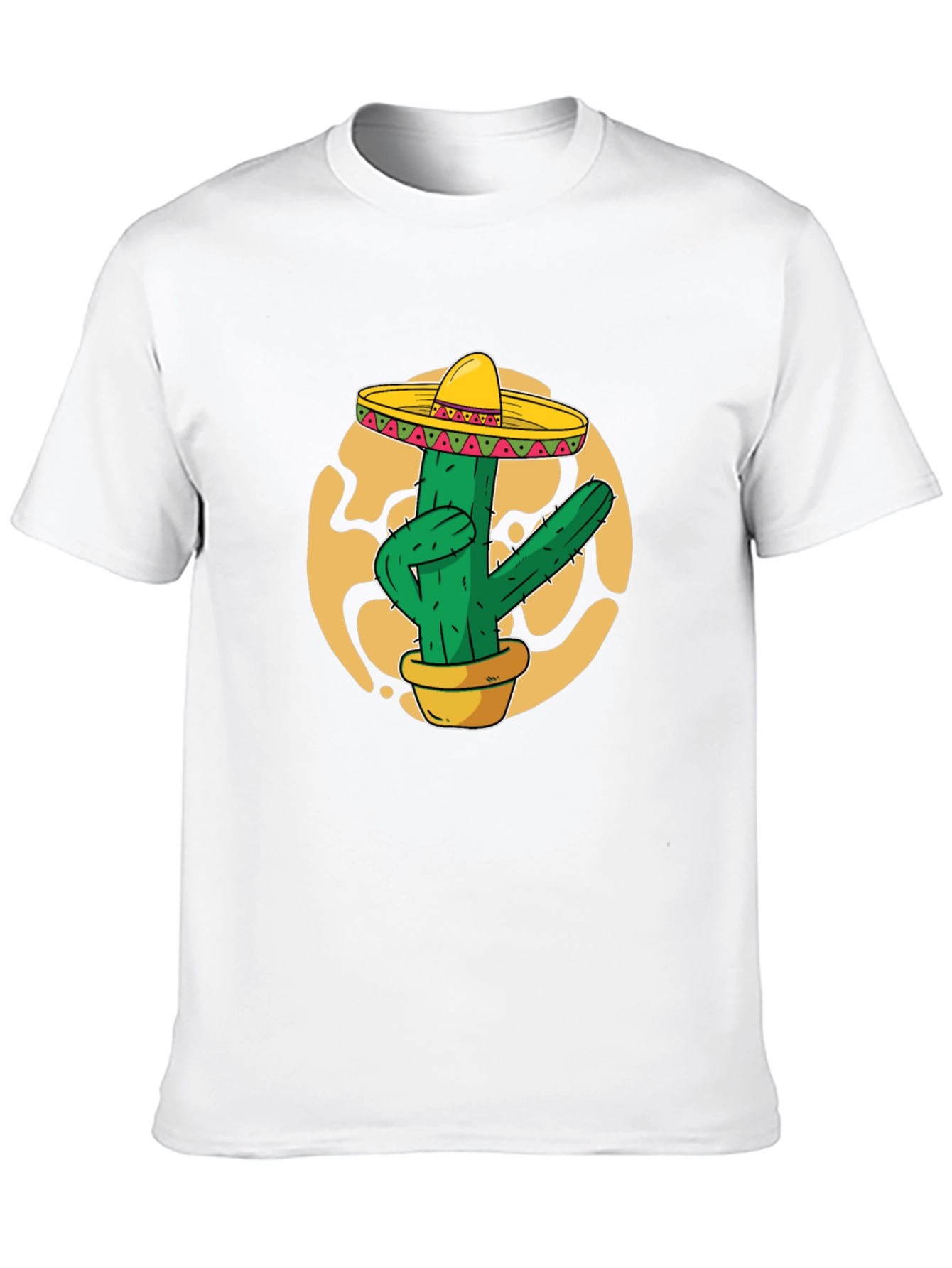 Cactus Sombrero Graphic T-Shirt - Black Cotton Tee