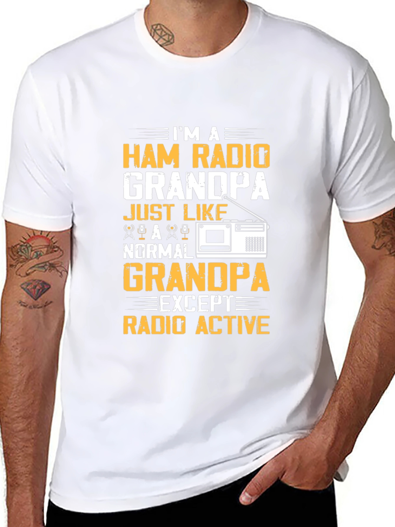 Ham Radio Grandpa T-Shirt - Radio Active Funny Tee
