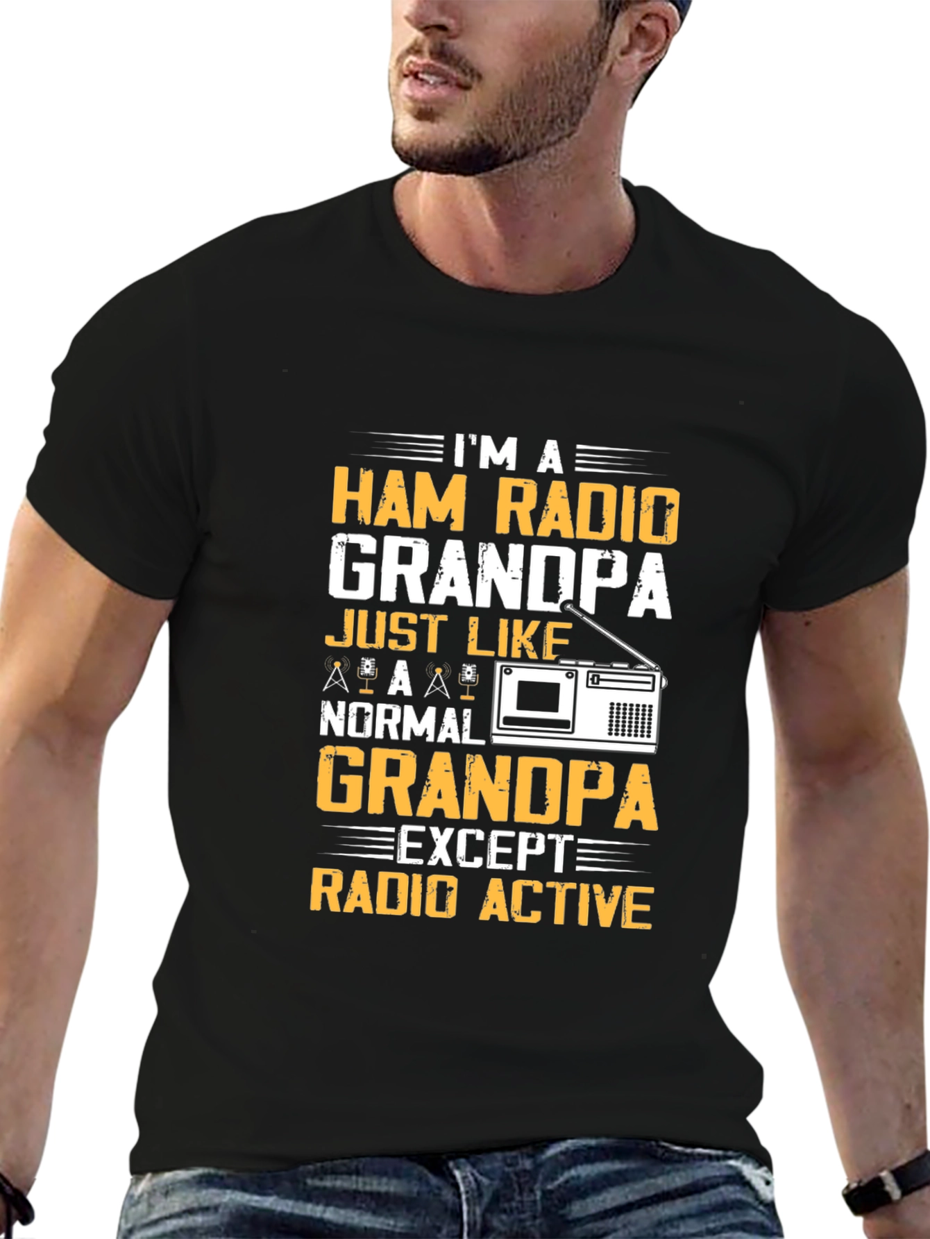 Ham Radio Grandpa T-Shirt - Radio Active Funny Tee