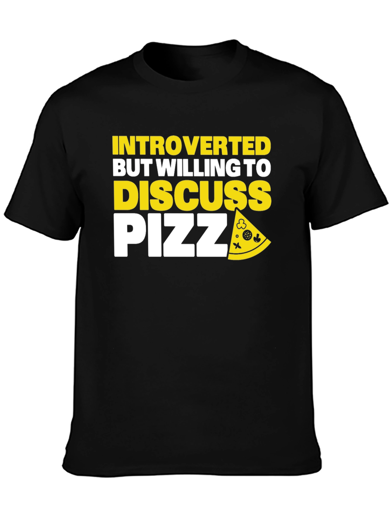 Introverted Pizza T-Shirt - Funny Graphic Tee