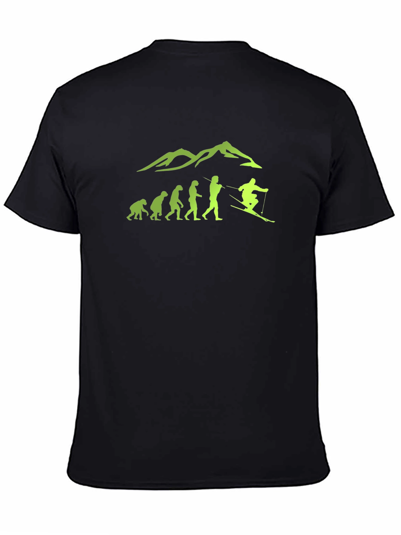 Ski Evolution Graphic Tee - Black Cotton Blend
