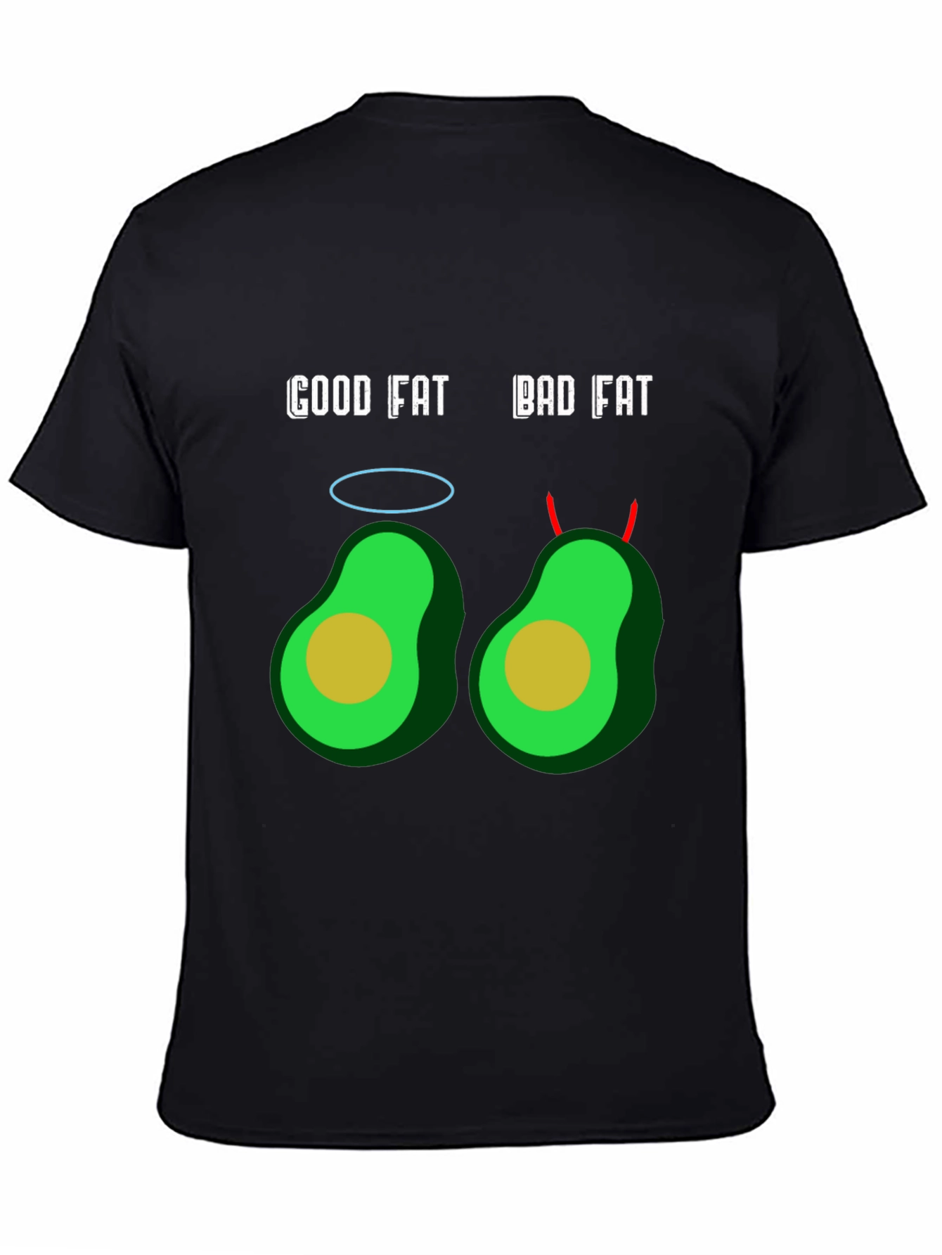 Good Fat Bad Fat Avocado Graphic T-Shirt