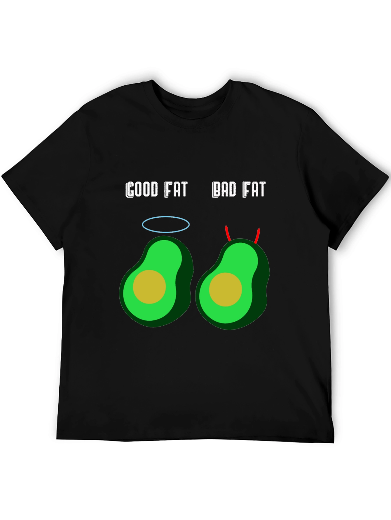 Good Fat Bad Fat Avocado Graphic T-Shirt