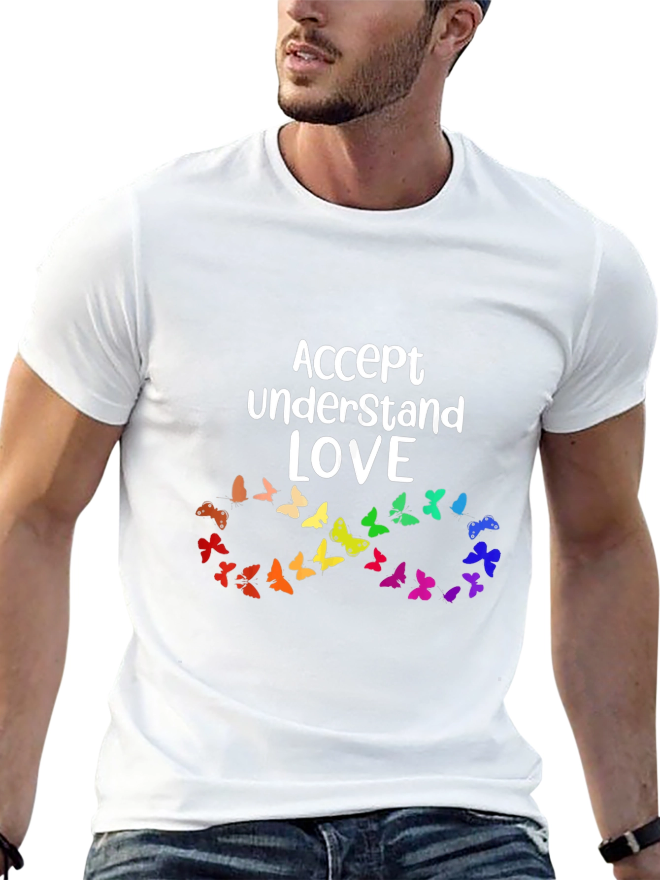Accept Understand Love Butterfly Graphic Tee
