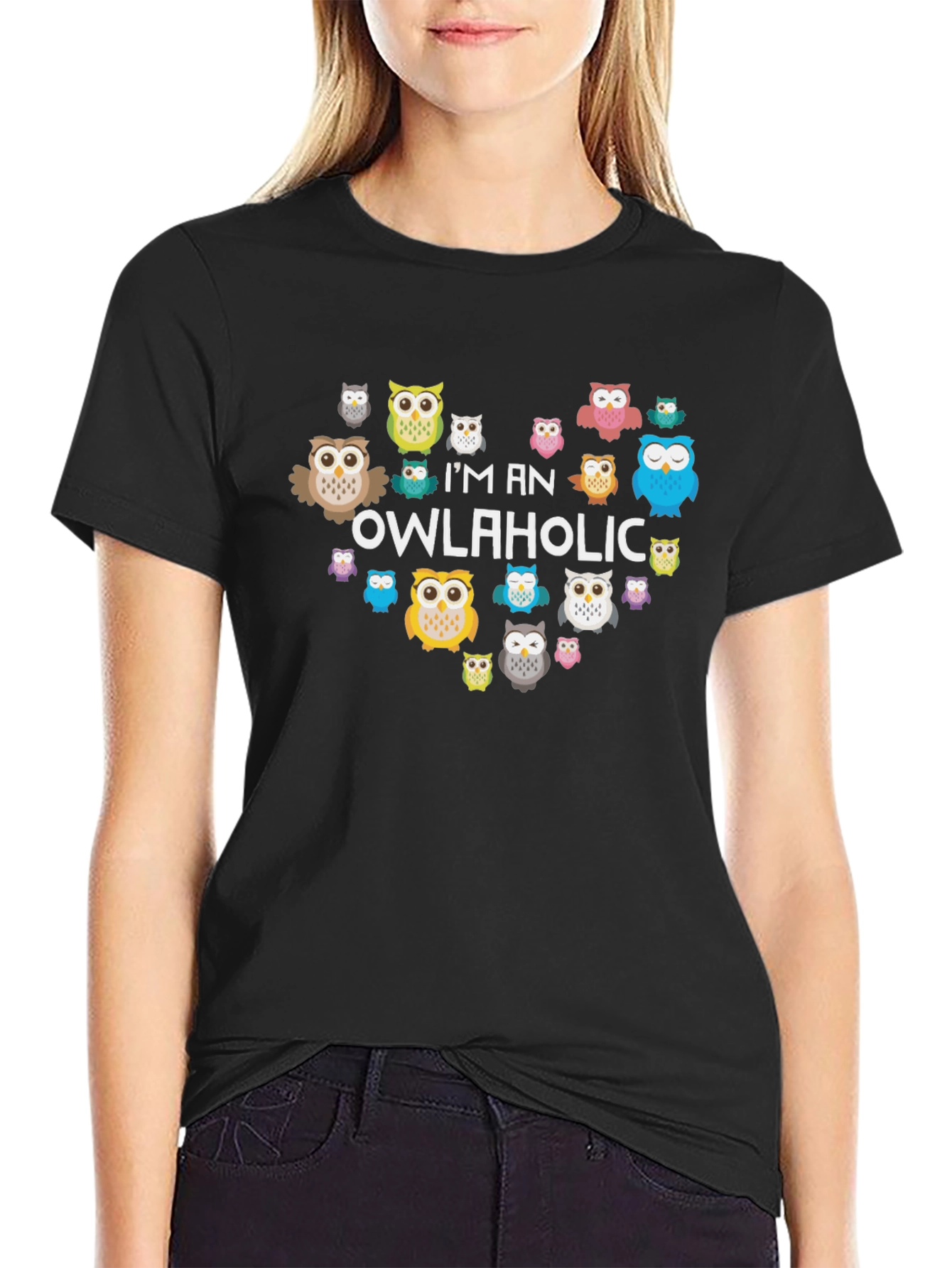 Owl Lover T-Shirt - Im an Owlaholic Graphic Tee