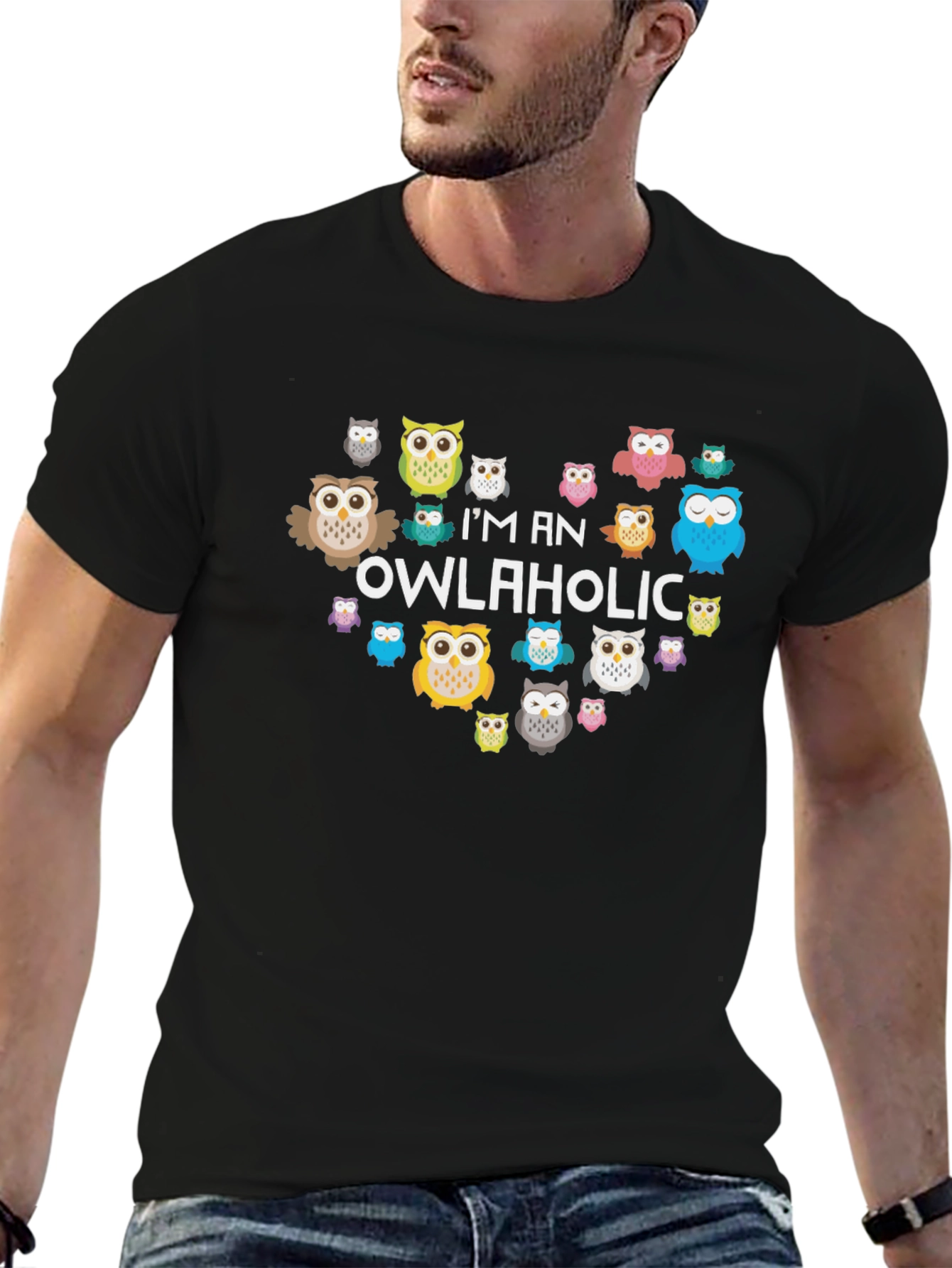 Owl Lover T-Shirt - Im an Owlaholic Graphic Tee