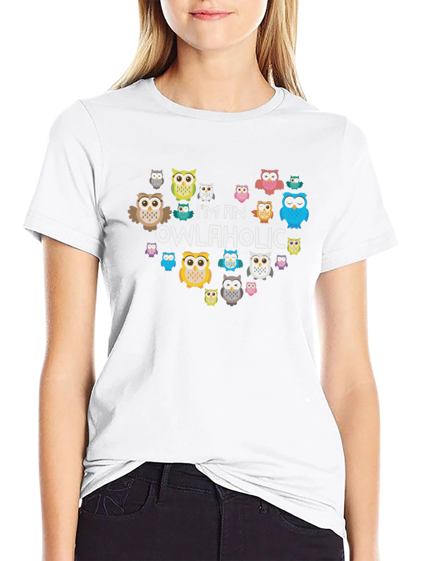 Owl Lover T-Shirt - Im an Owlaholic Graphic Tee