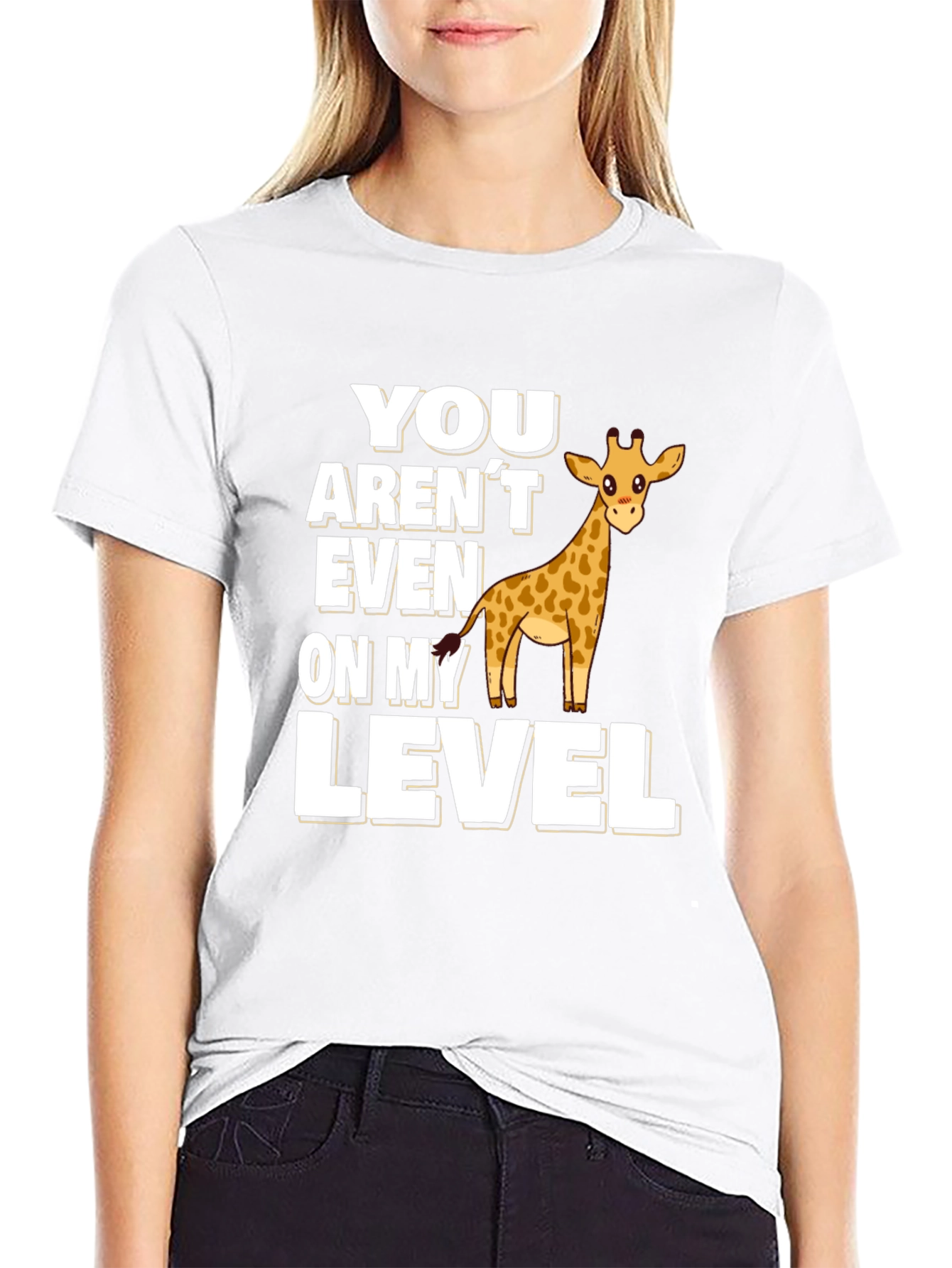 Giraffe Level T-Shirt Funny Animal Tee