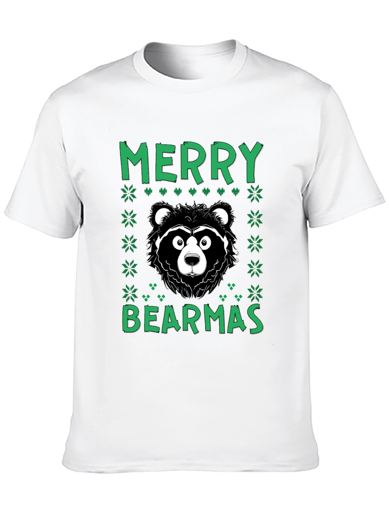 Merry Bearmas Christmas T-Shirt - Ugly Sweater Style