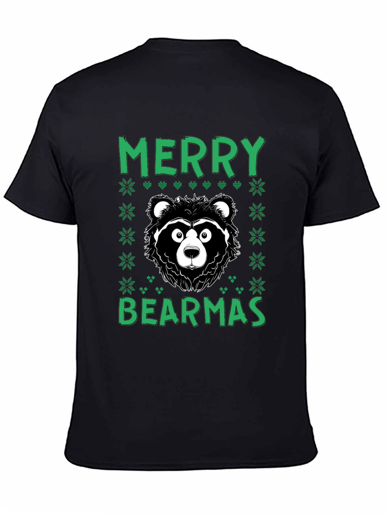 Merry Bearmas Christmas T-Shirt - Ugly Sweater Style