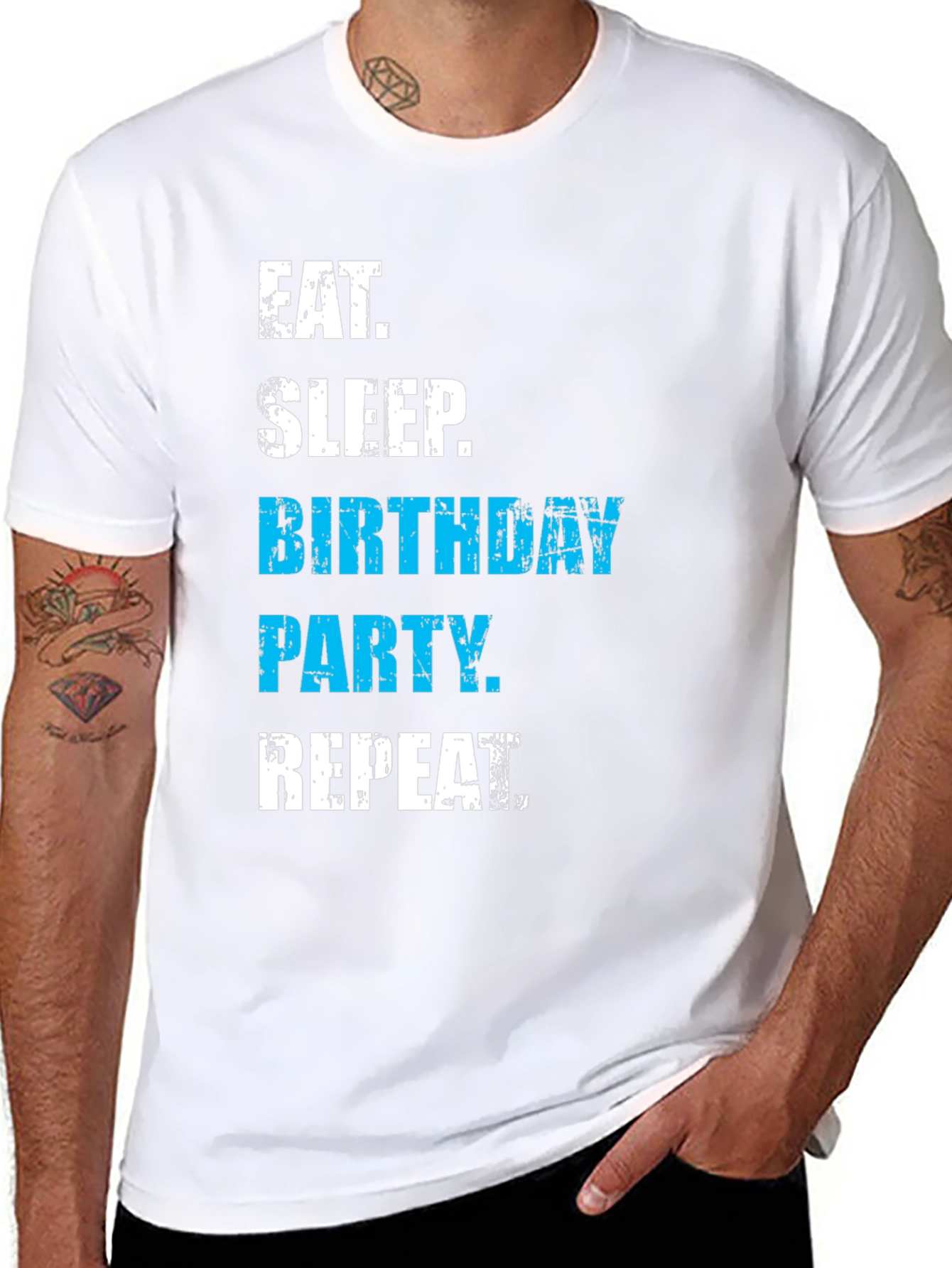 Eat Sleep Birthday Party Repeat Black T-Shirt