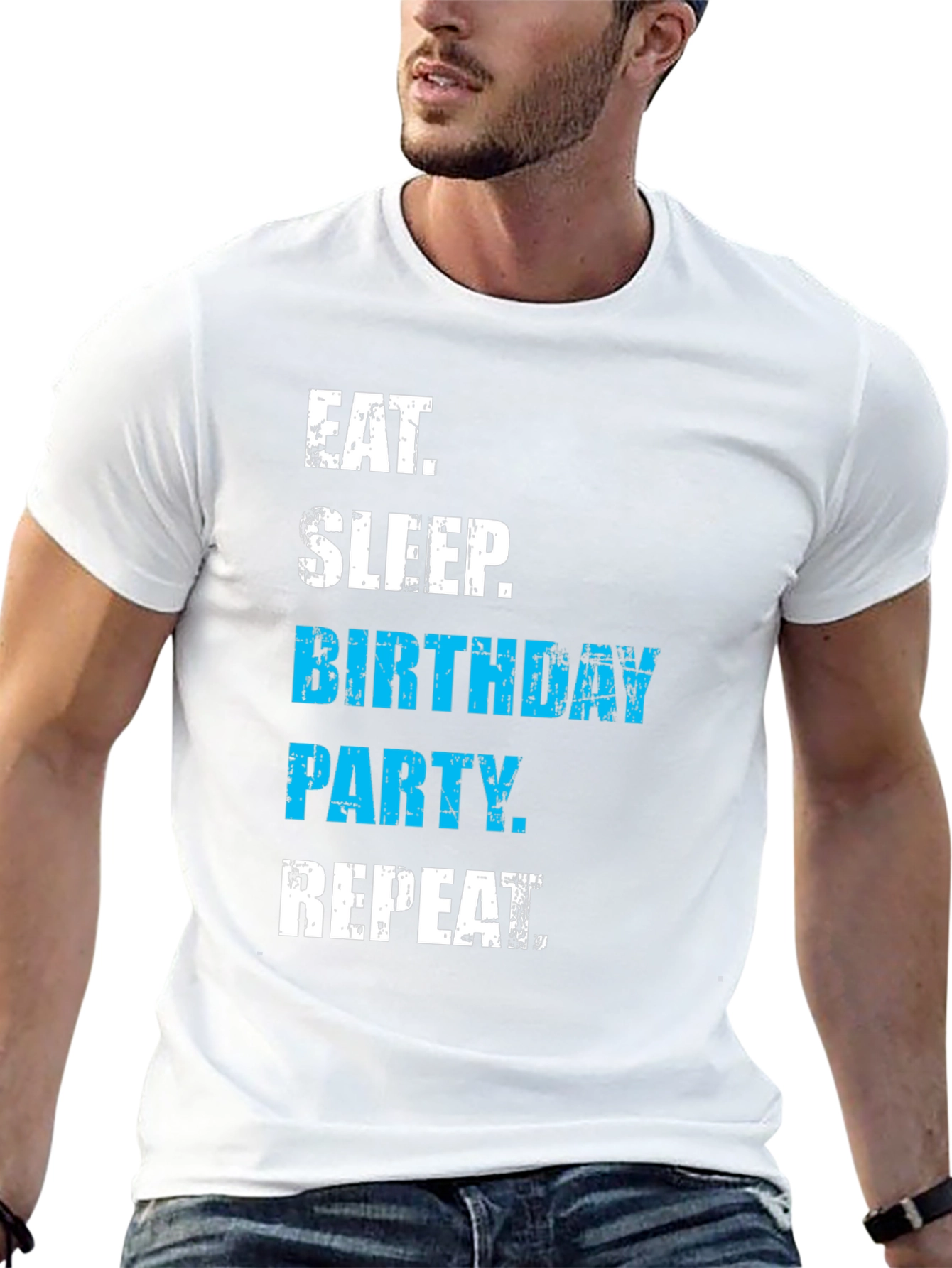 Eat Sleep Birthday Party Repeat Black T-Shirt