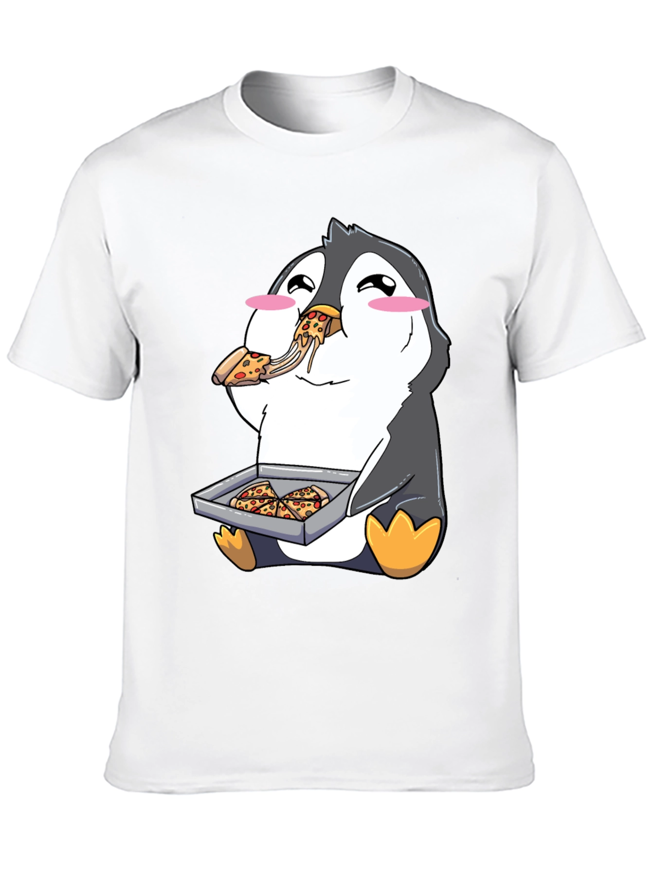 Pizza Penguin Graphic Tee - Cute & Fun Design