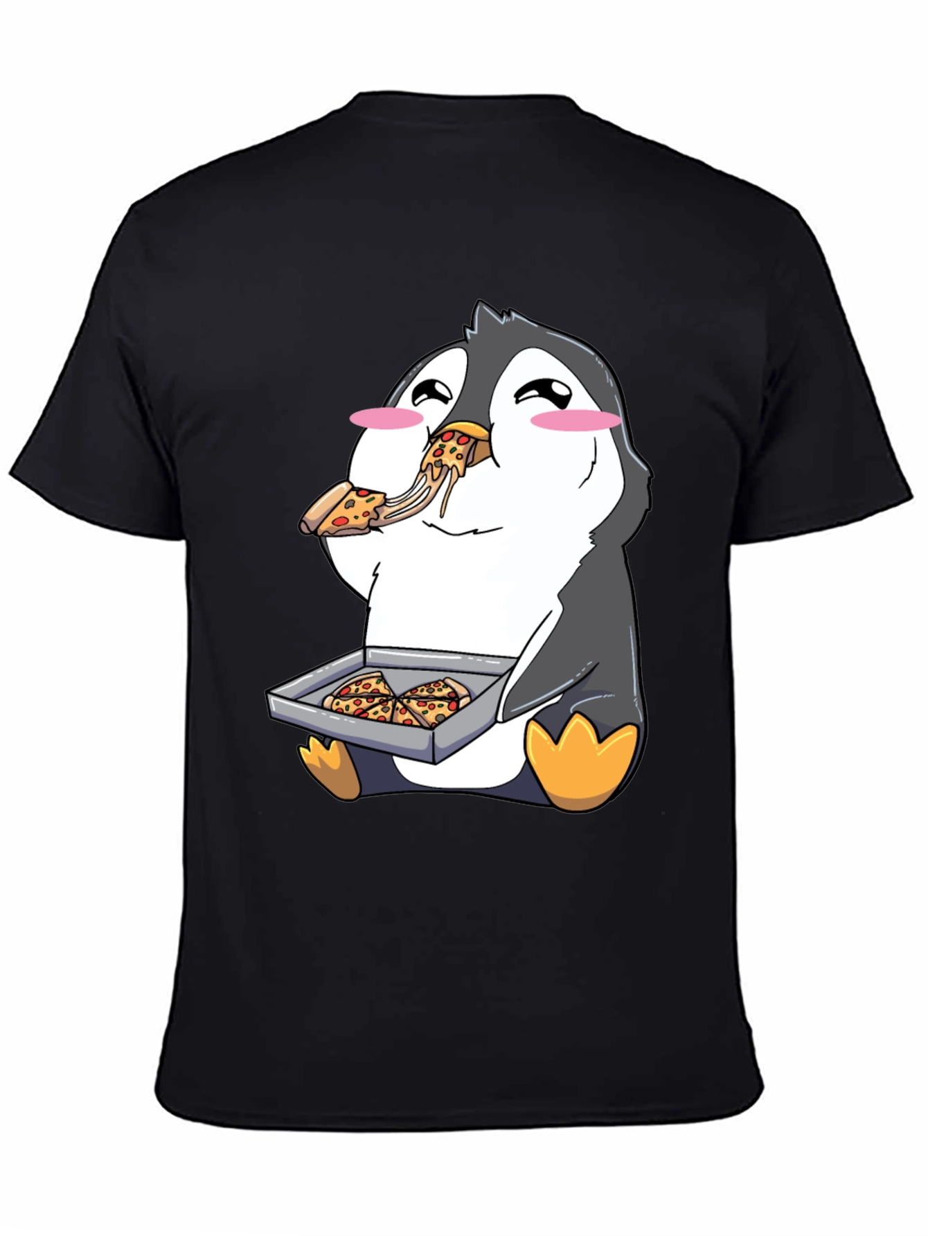 Pizza Penguin Graphic Tee - Cute & Fun Design