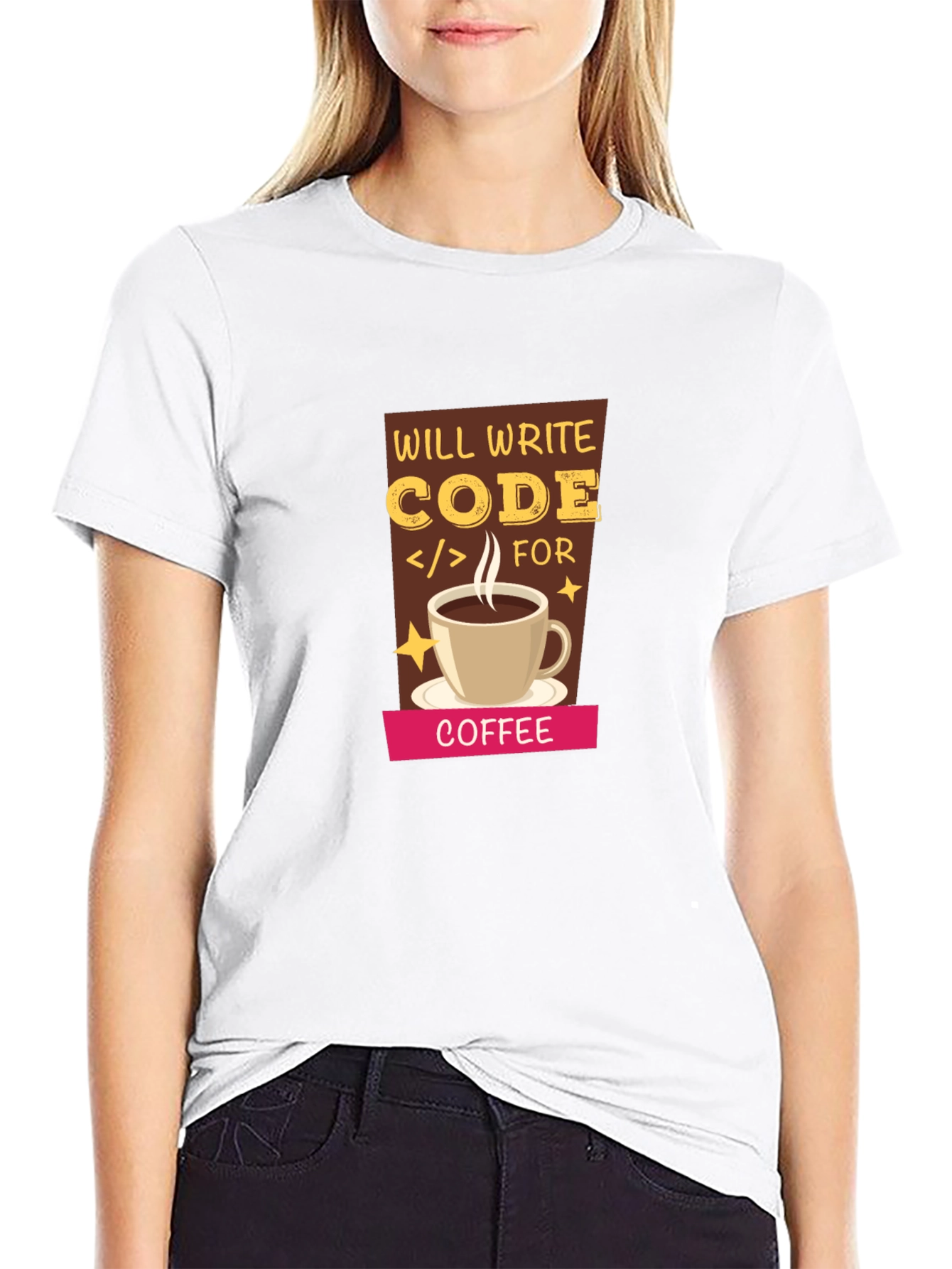 Code For Coffee T-Shirt - Programmer Apparel