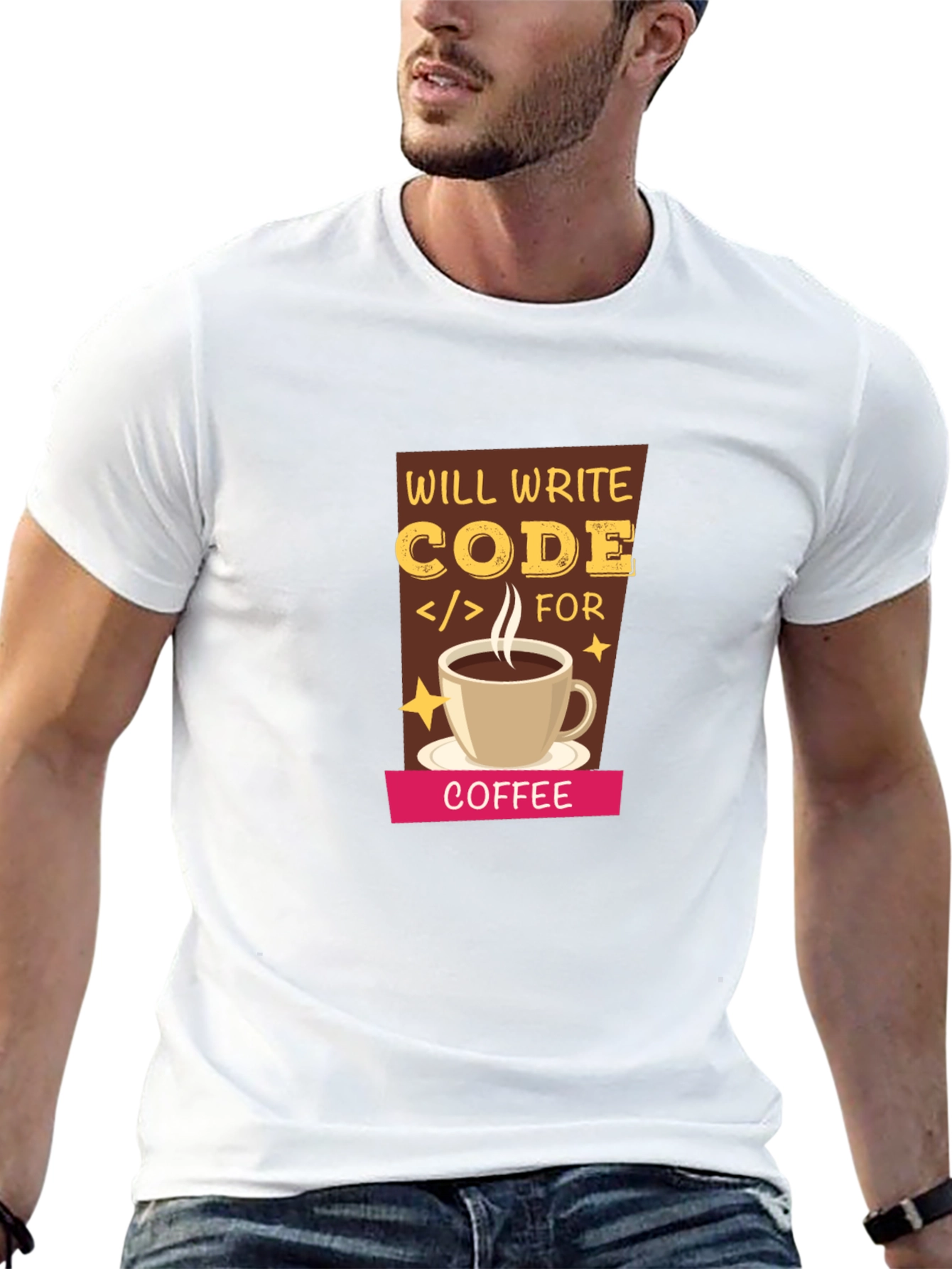 Code For Coffee T-Shirt - Programmer Apparel