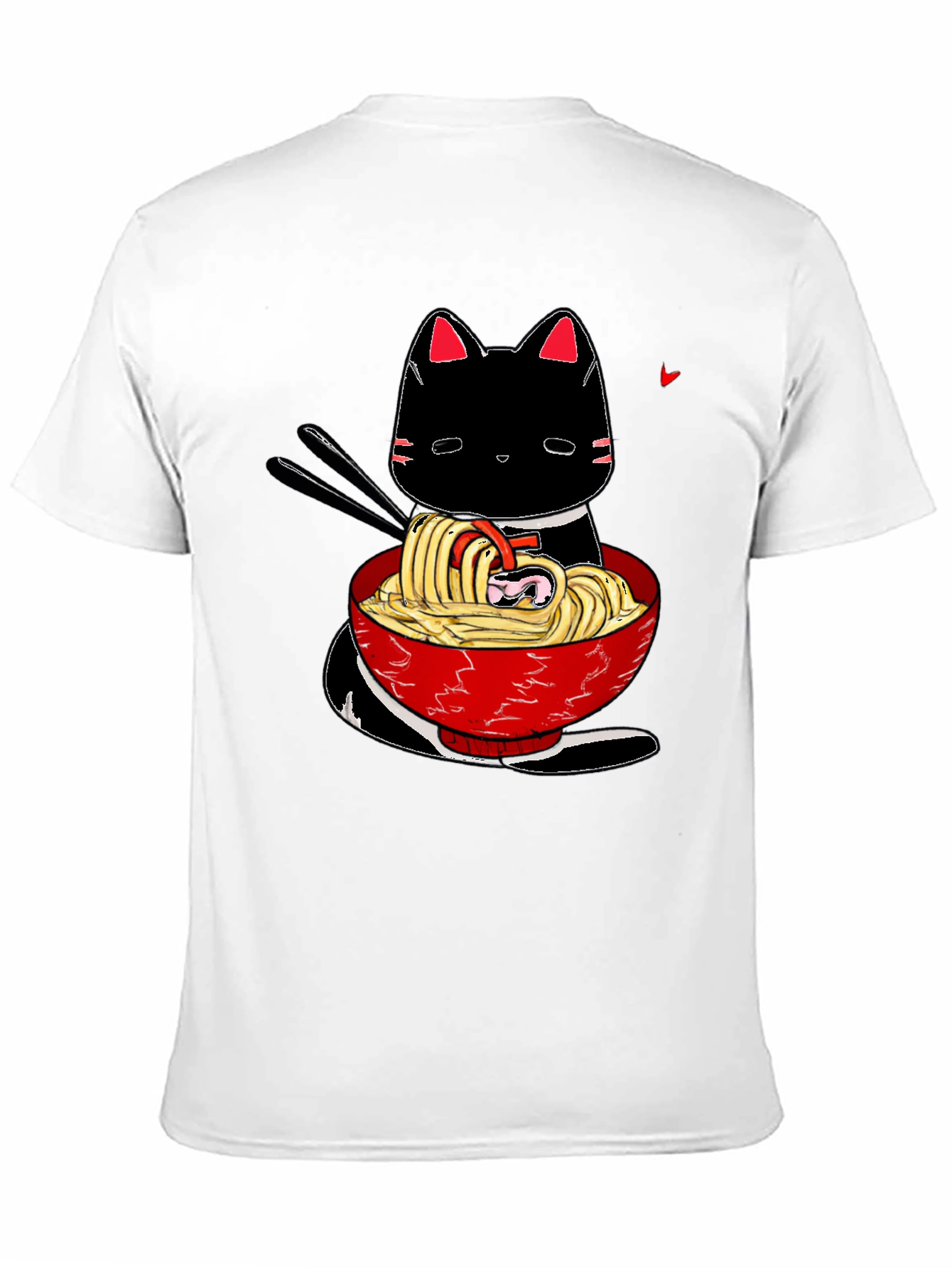 Ramen Cat Black T-Shirt - Anime Style