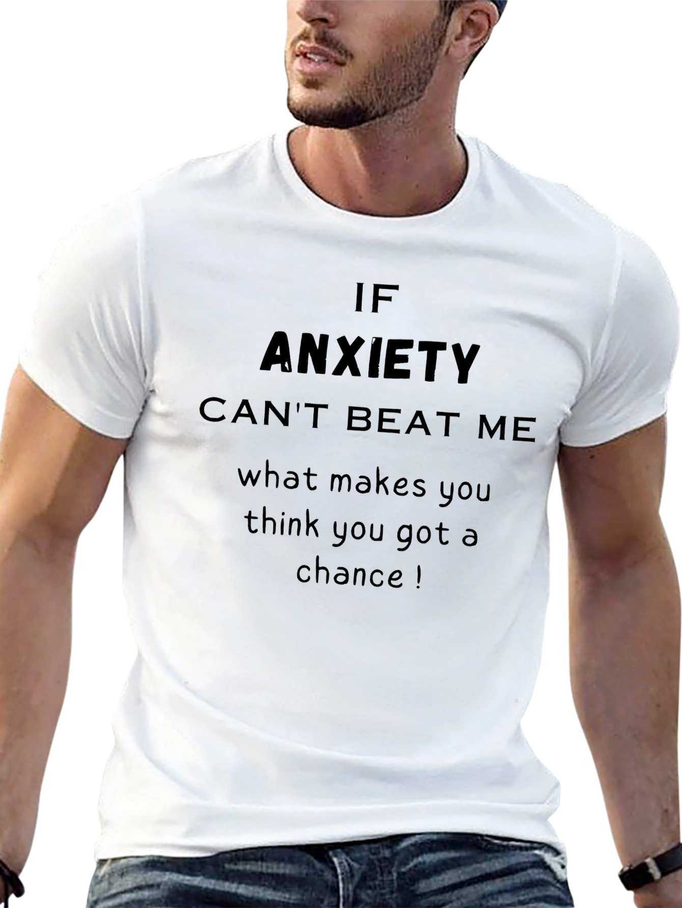 Anxiety Cant Beat Me Graphic Tee