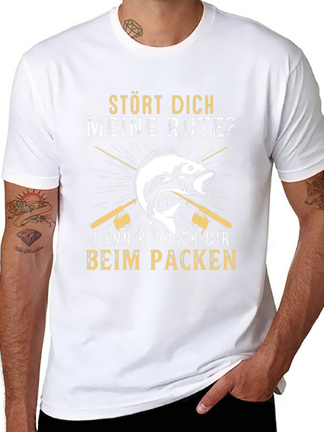 Funny Fishing T-Shirt - Stört Dich Meine Rute?