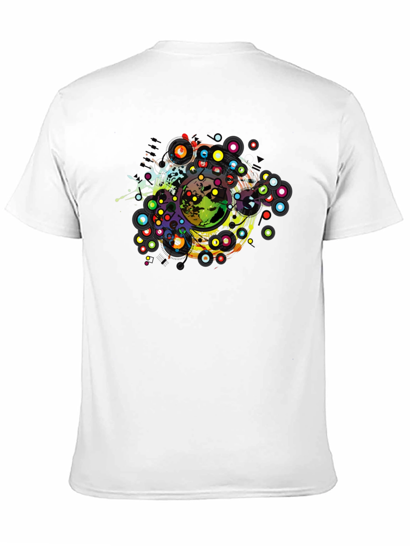 Abstract Earth Graphic Tee - Black