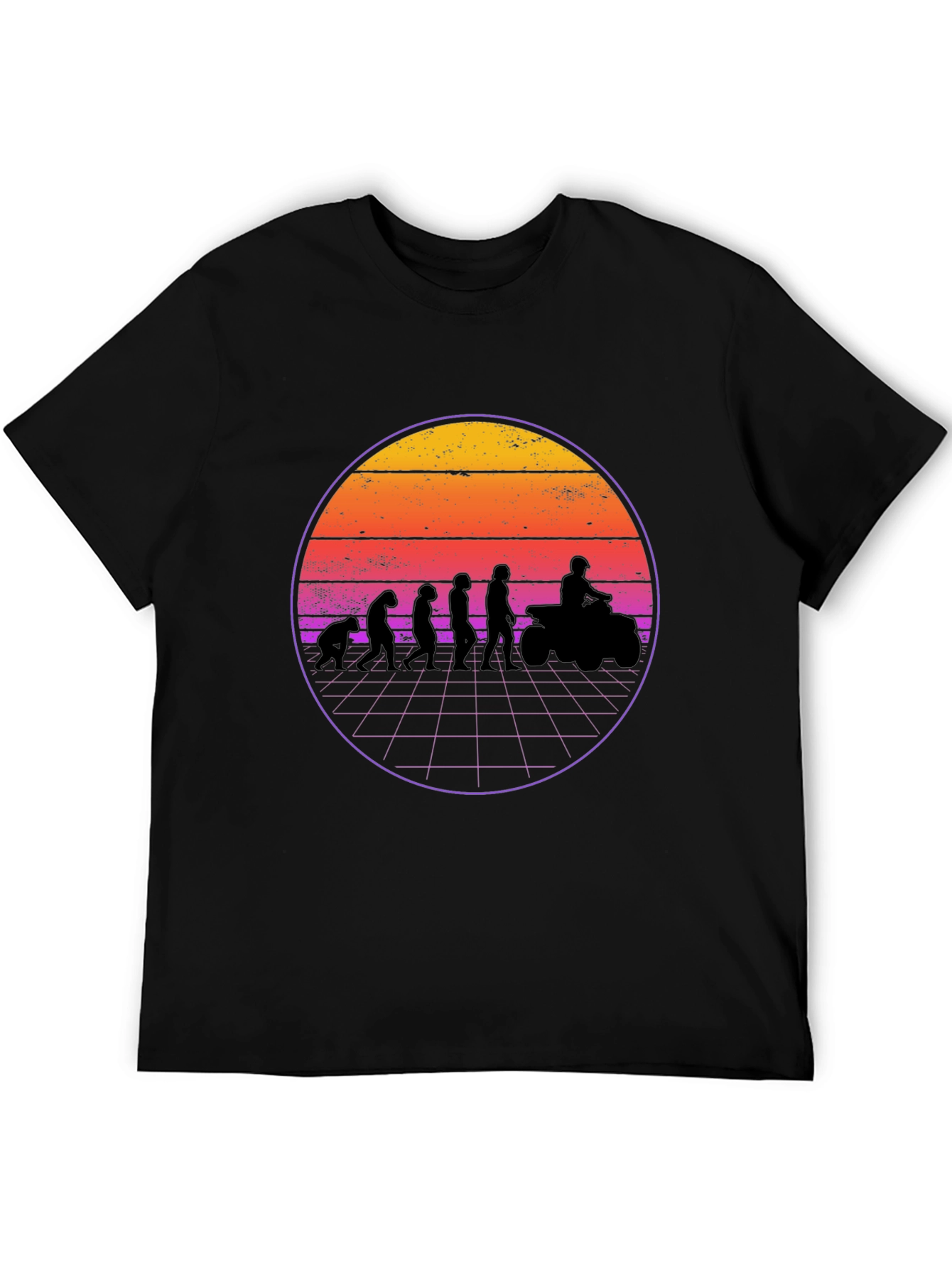 Evolution ATV Sunset Graphic T-Shirt - Black