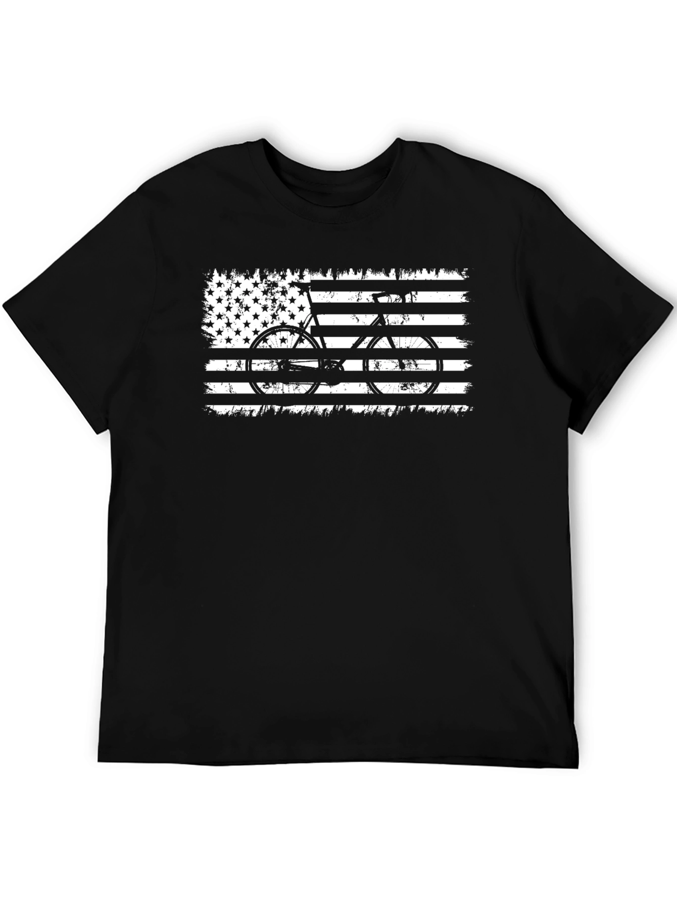 American Flag Bike Graphic T-Shirt