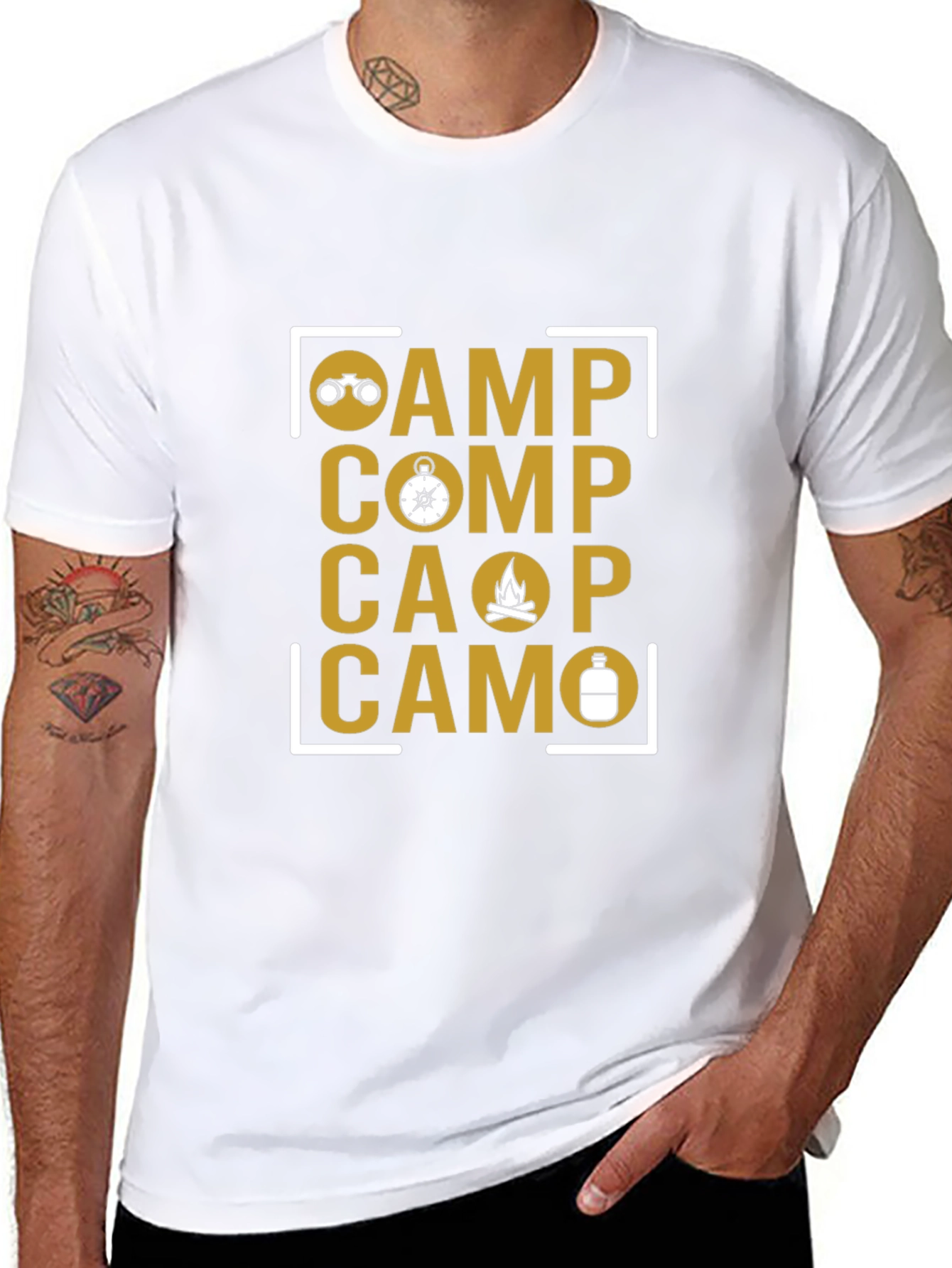 Camp Themed Graphic T-Shirt