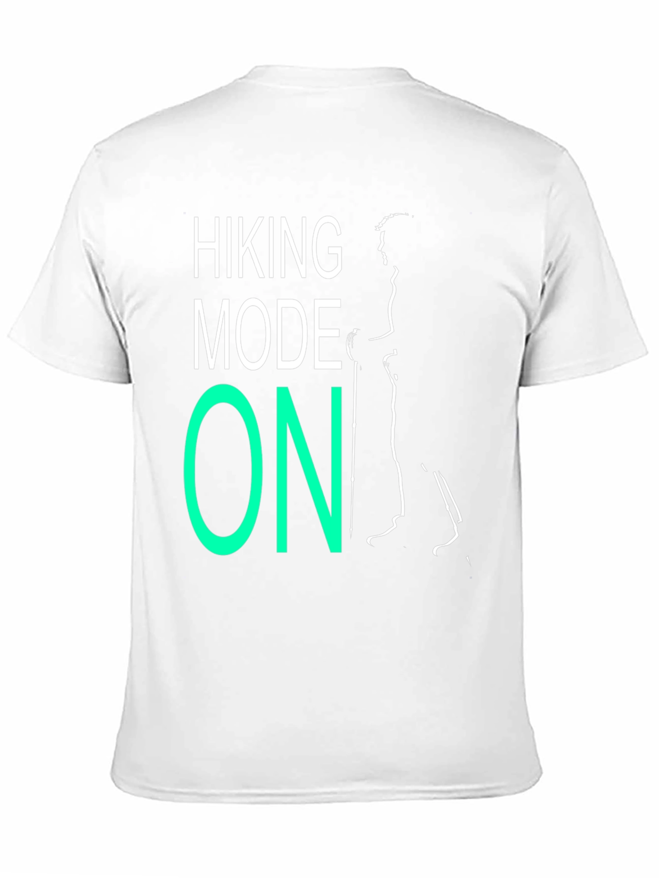 Hiking Mode ON T-Shirt - Black Casual Tee