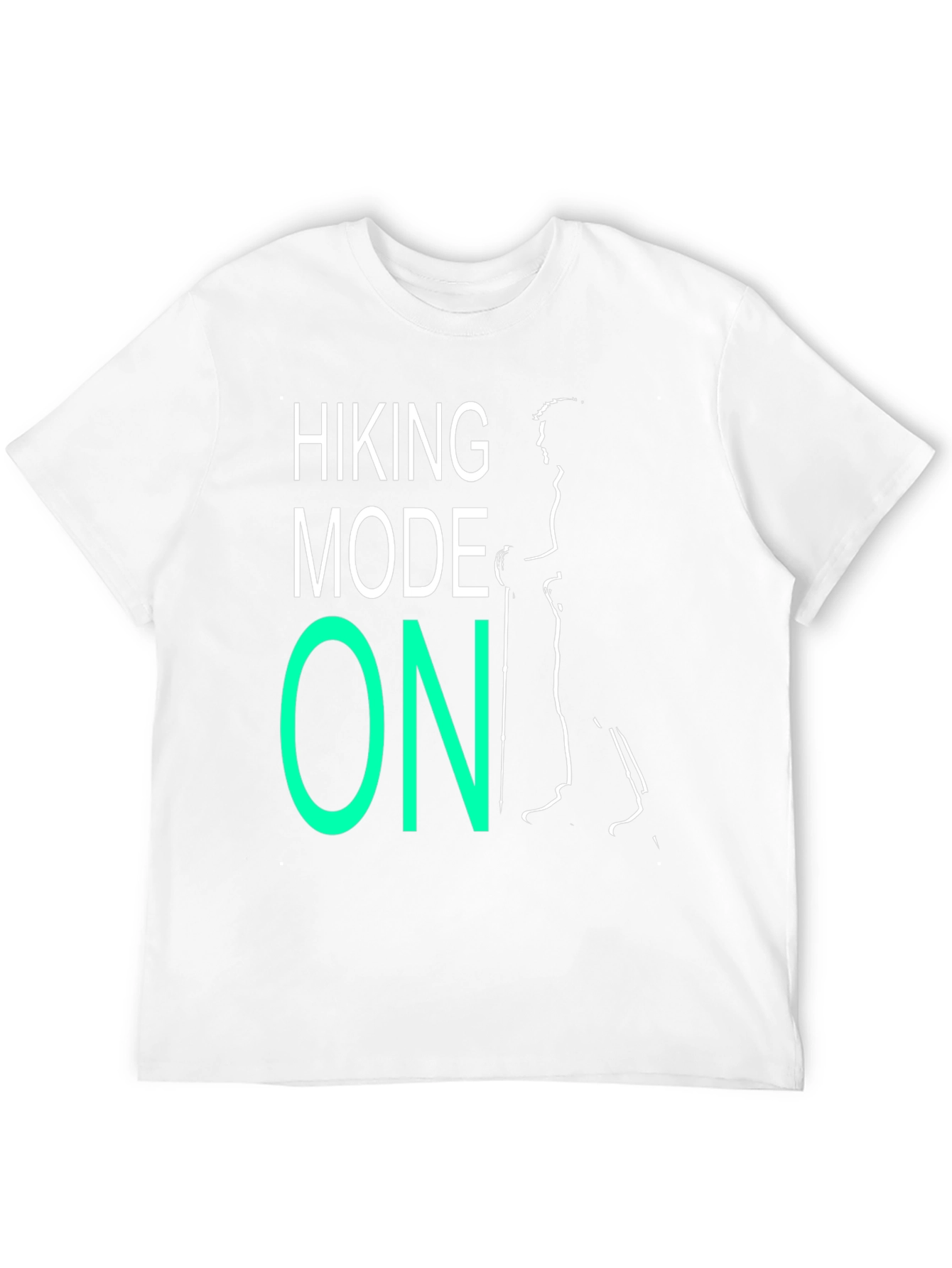 Hiking Mode ON T-Shirt - Black Casual Tee