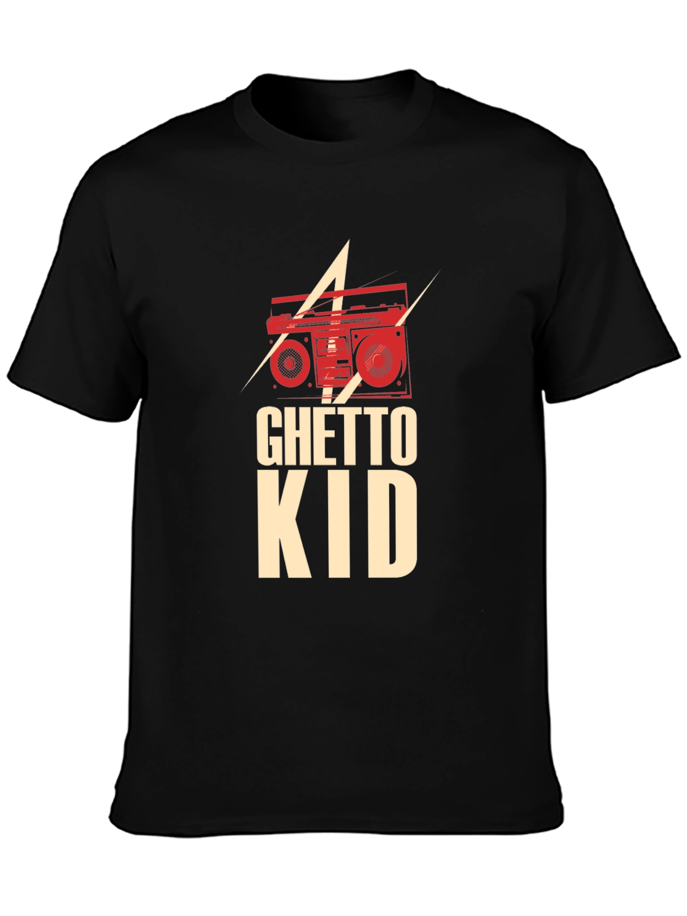Ghetto Kid Boombox Graphic T-Shirt - Retro Style
