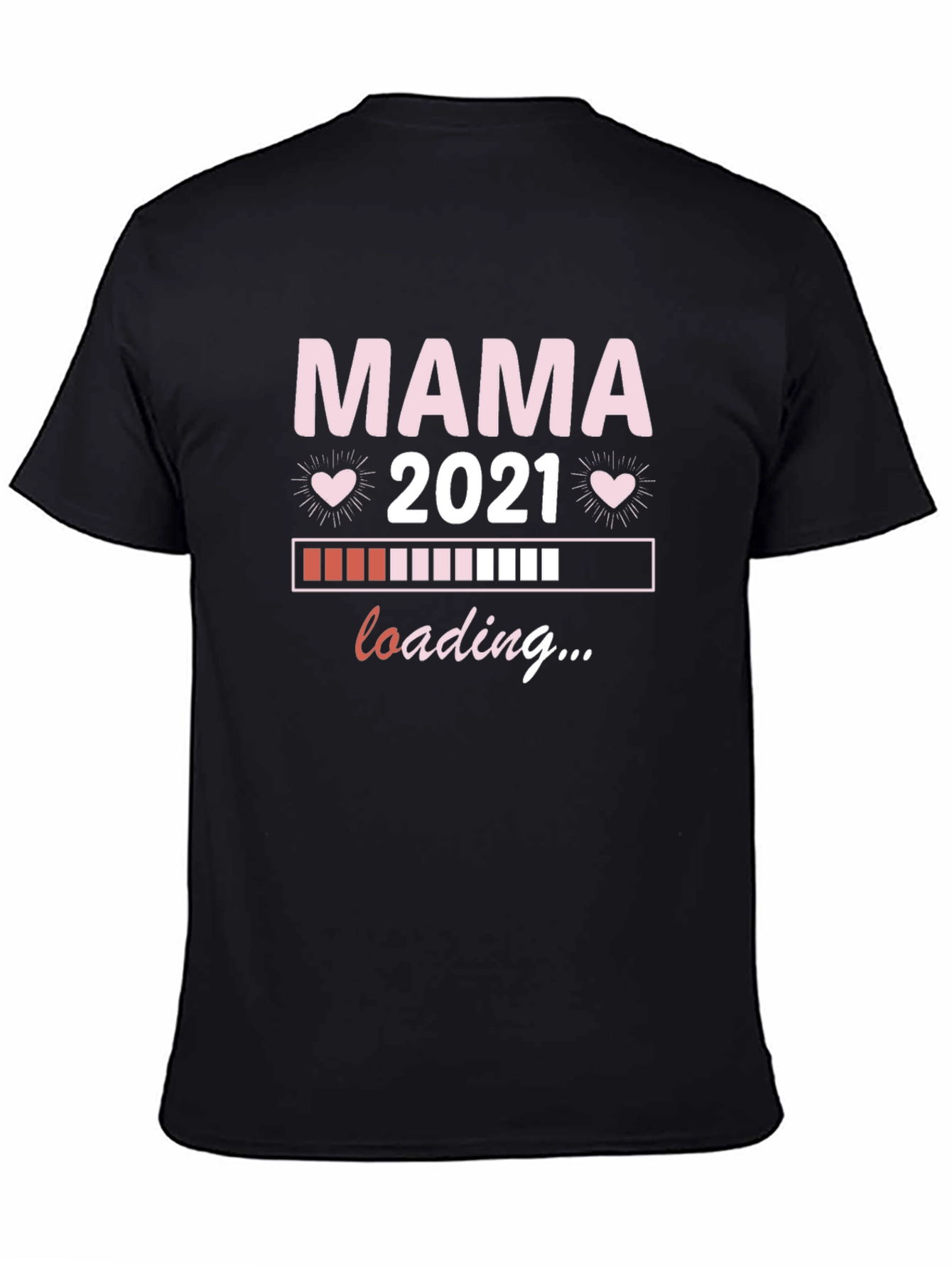Mama 2021 Loading T-Shirt Pregnancy Announcement Tee