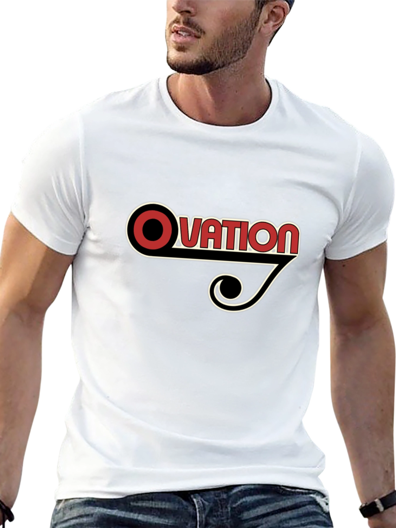 Ovation Retro Graphic Tee - Black