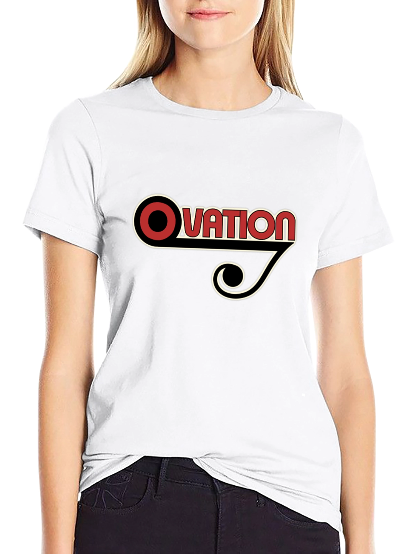 Ovation Retro Graphic Tee - Black