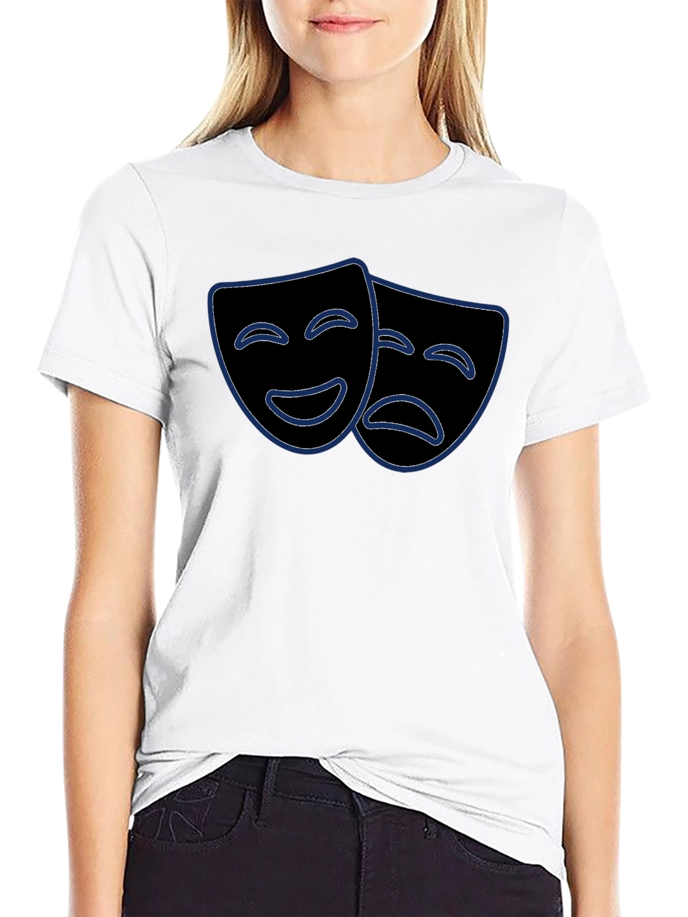 Comedy Tragedy Mask Graphic Tee