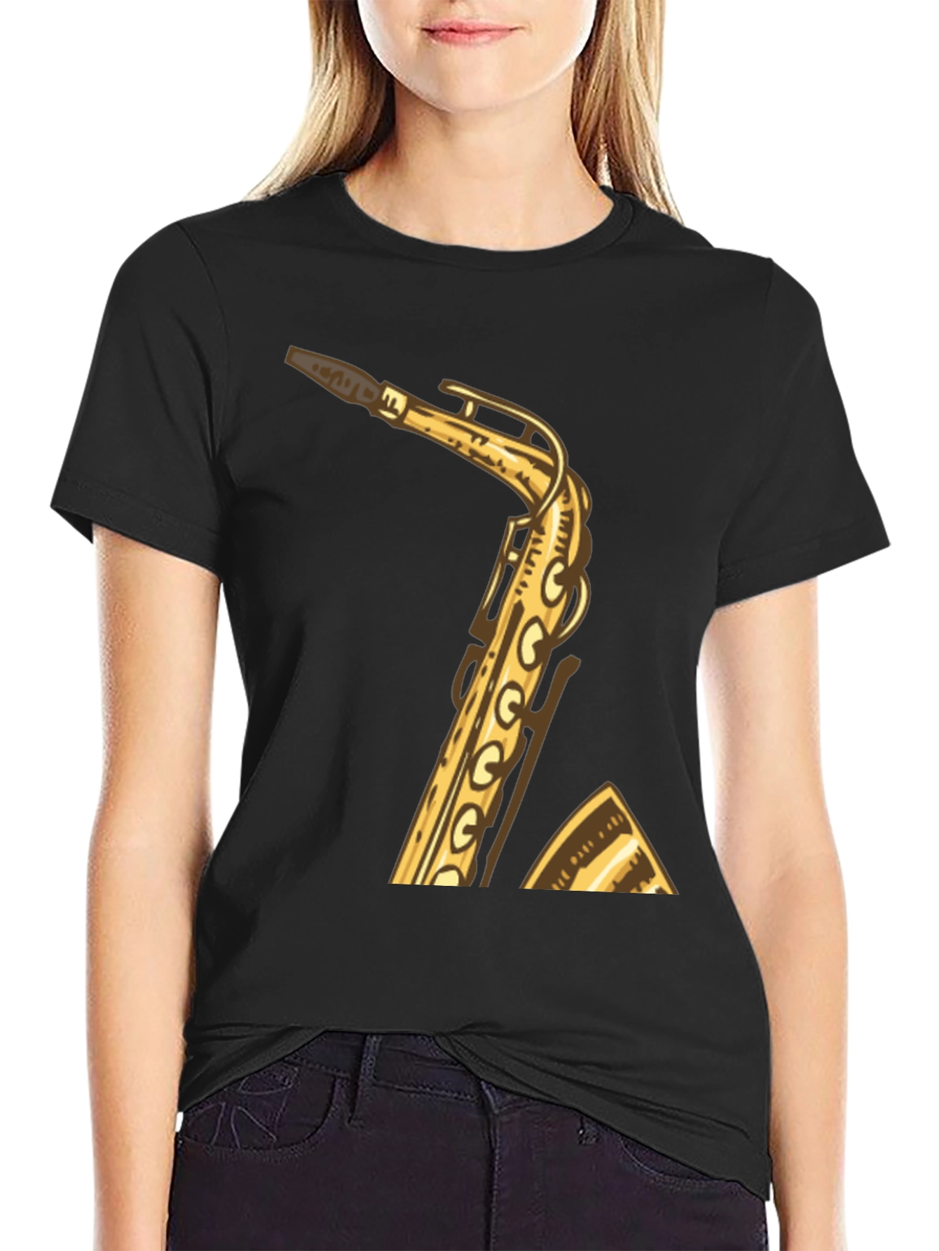 Saxophone Graphic Tee - Musician Style Shirt