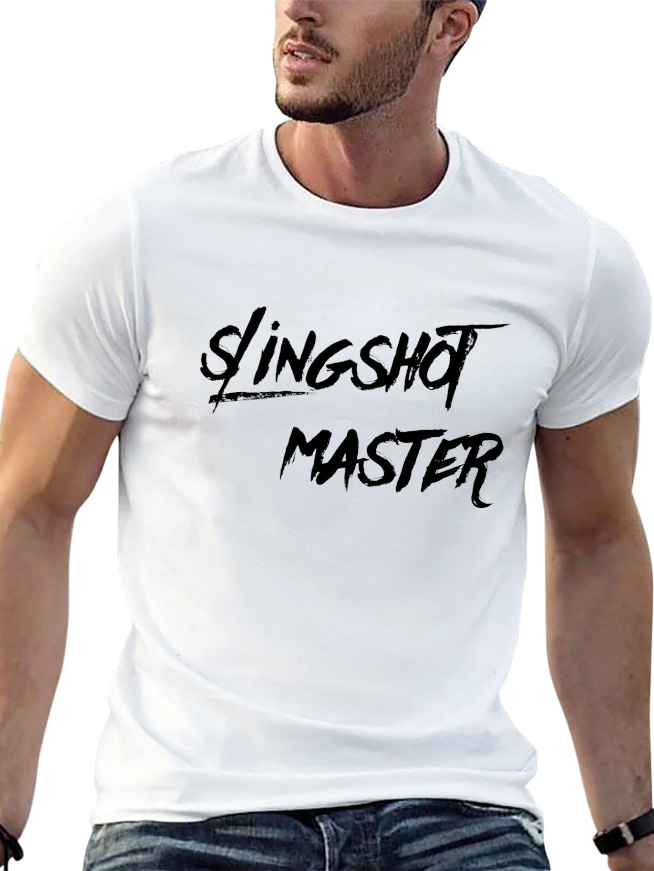 Slingshot Master Black T-Shirt - Unique Design