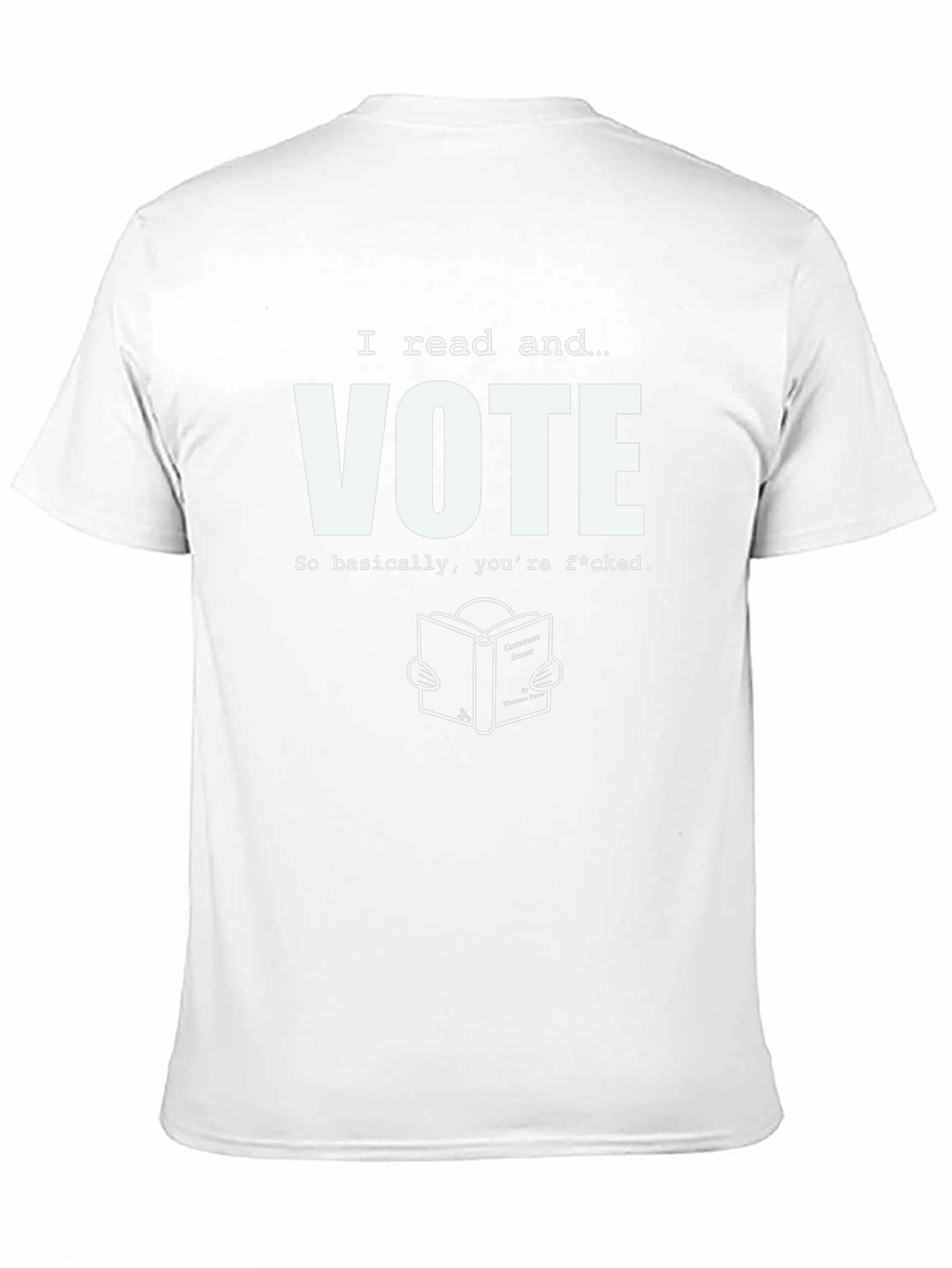 I Read and Vote Graphic Tee - Black