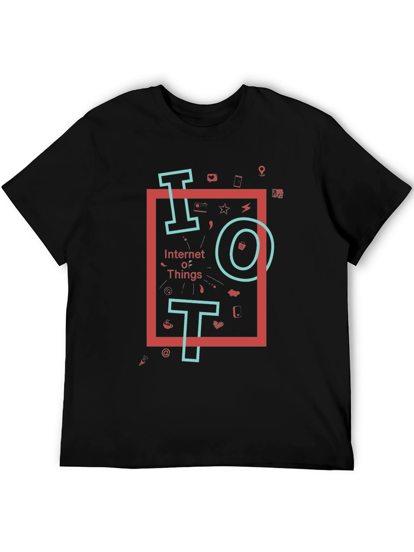 Internet of Things Black Graphic Tee